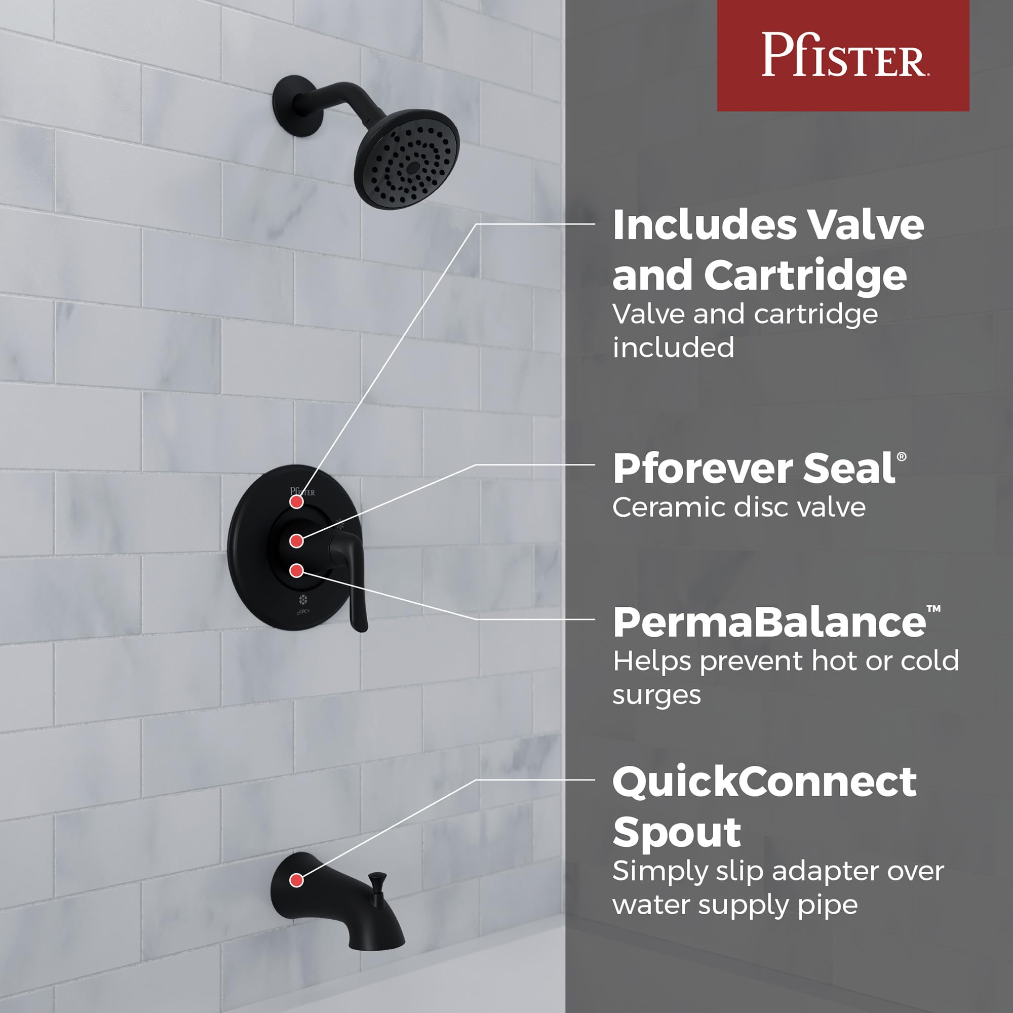 Open Box - Pfister 8P8-WS2-MALSSDB - Tub and Shower Showers