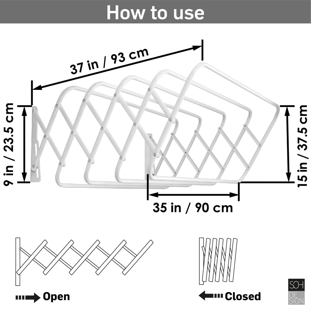 New - Soh Design F008020 Wall Mounted White 90 Cm 93 Cm 33 Cm