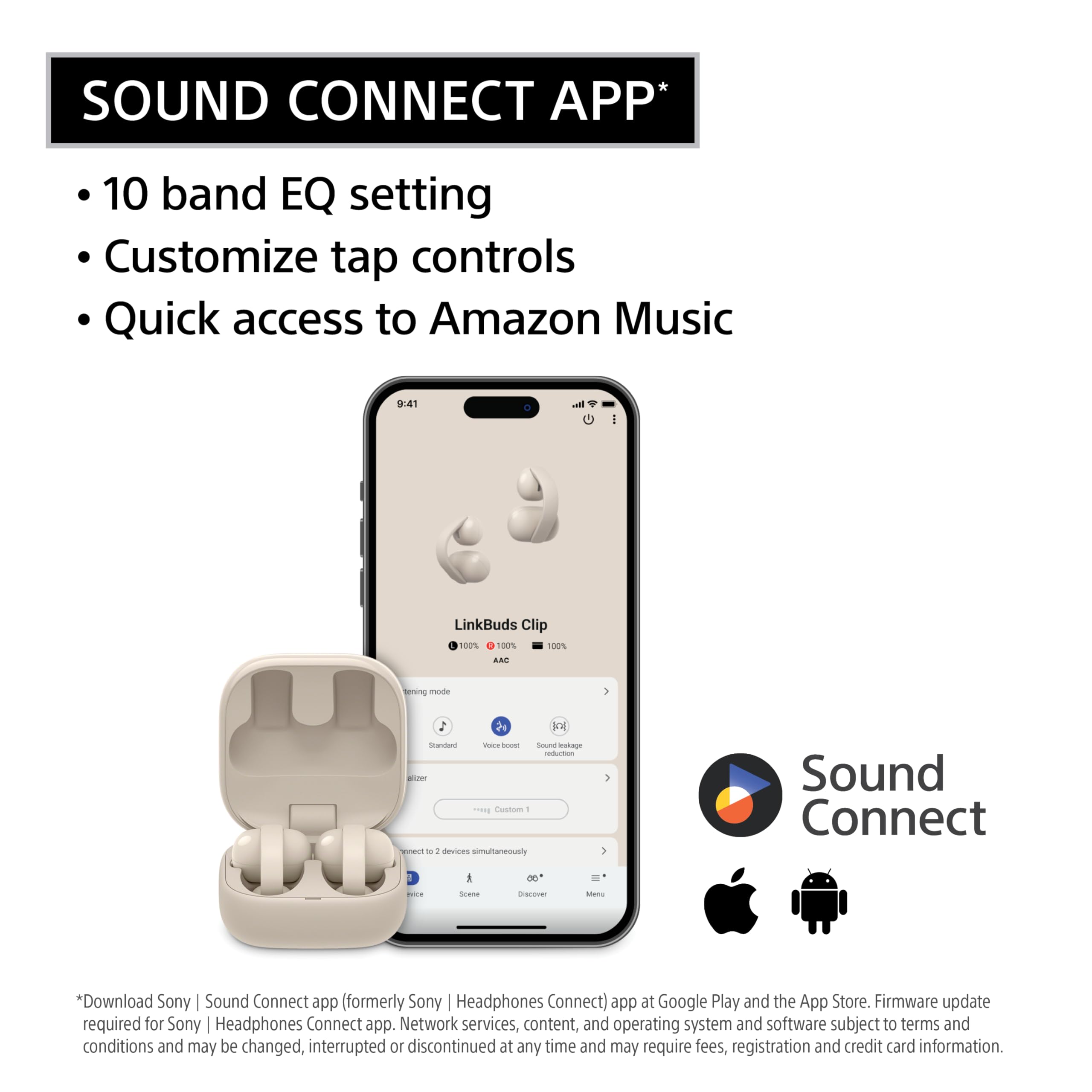 Certified Refurbished - SONY WFLC900/B Headphones