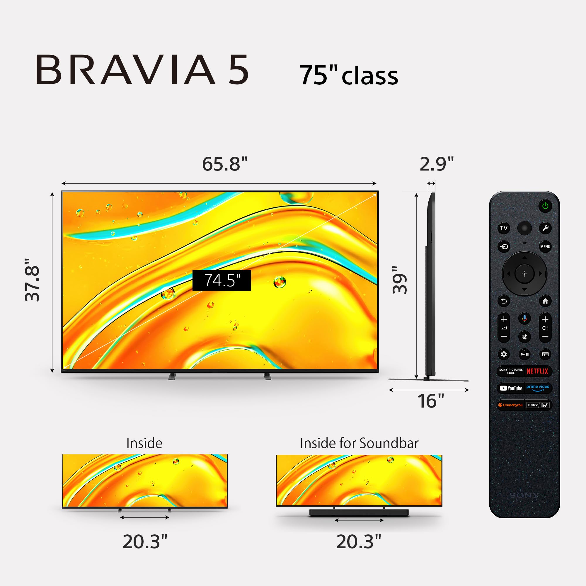 Certified Refurbished - Sony - 75" Class BRAVIA 5 Mini LED 4K UHD Smart Google TV (2025) SonyBullseye Deals