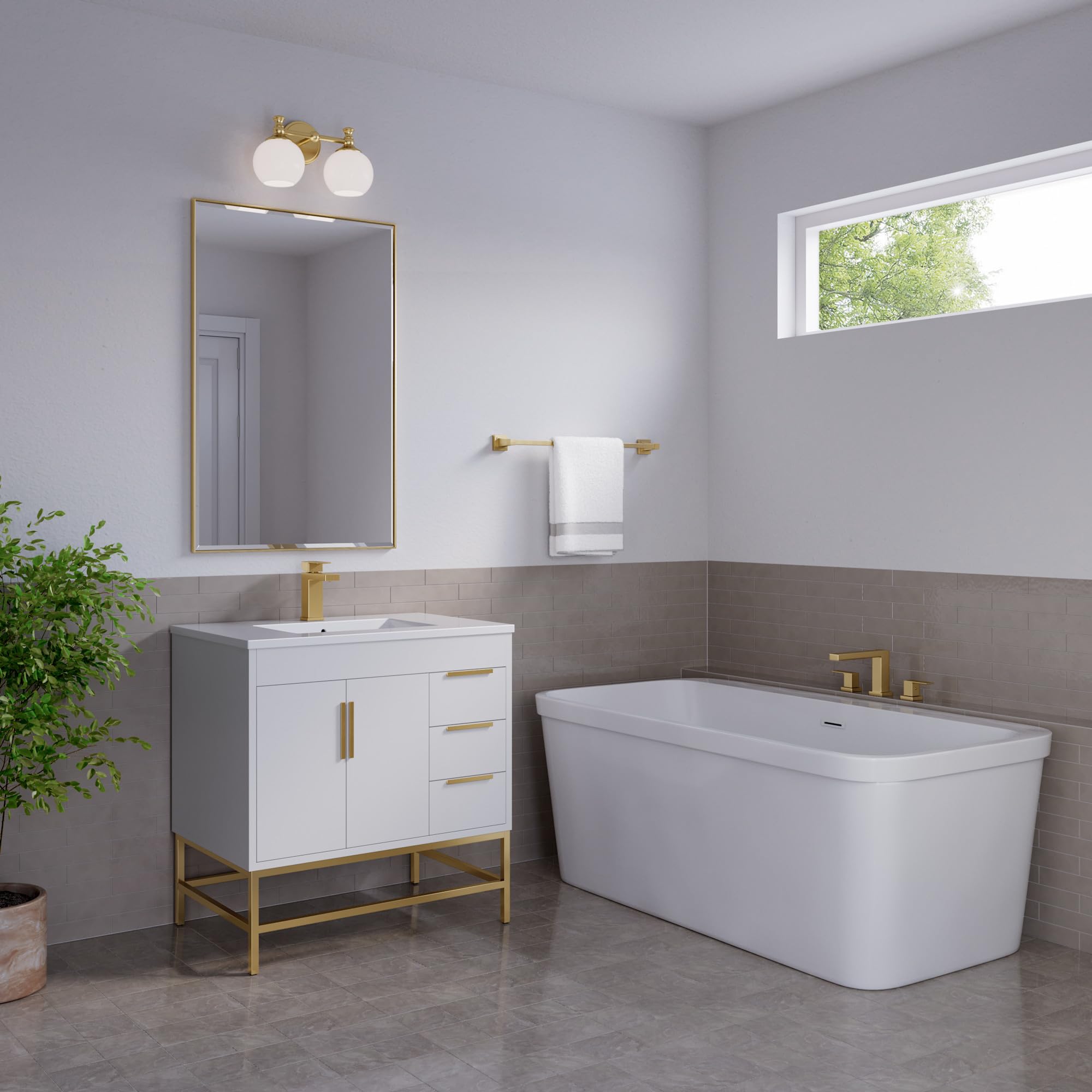 Open Box - PROFLO PF9870ZBN - Roman Tub Faucet