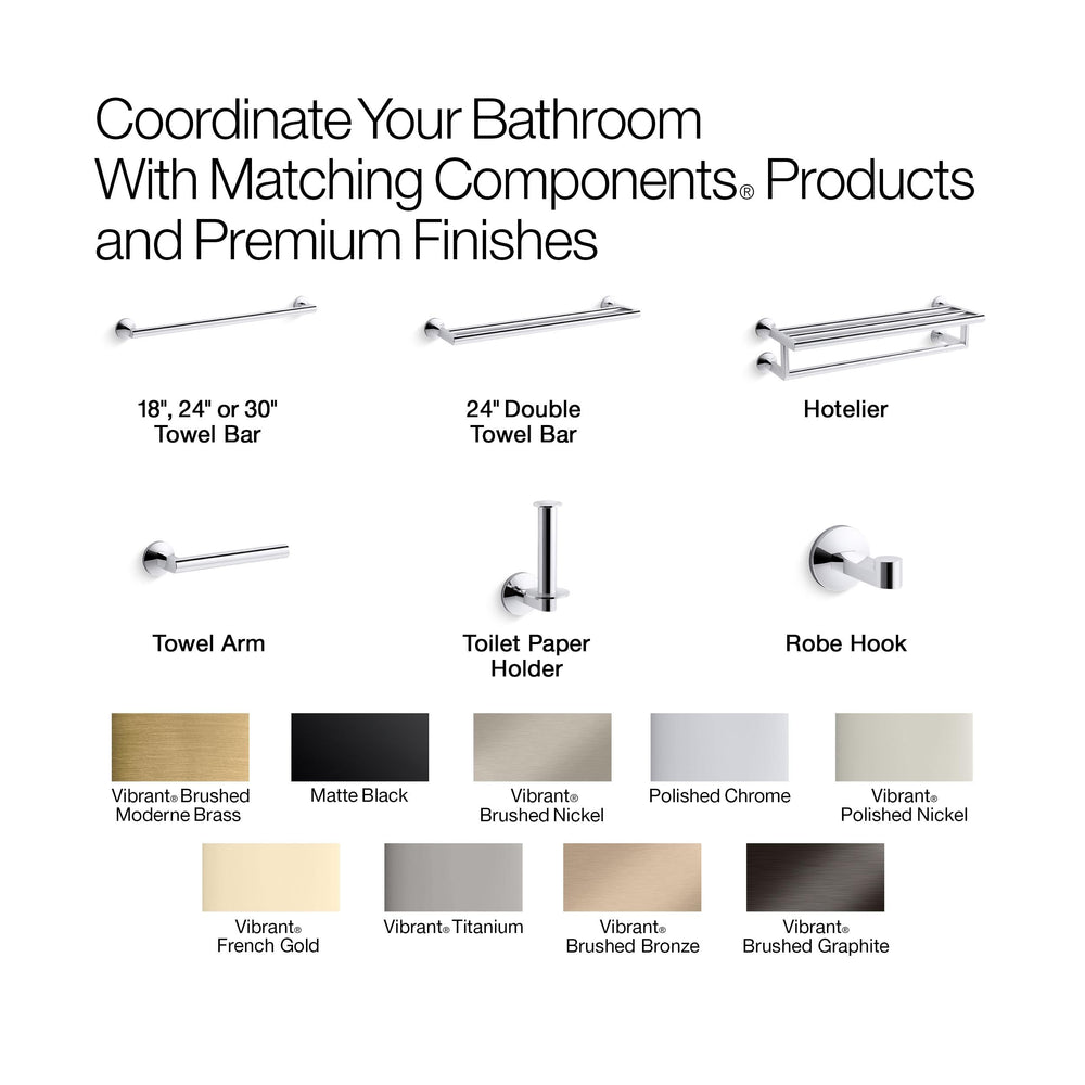 Open Box - Kohler K-78372-BL - Towel Bar Bathroom Hardware