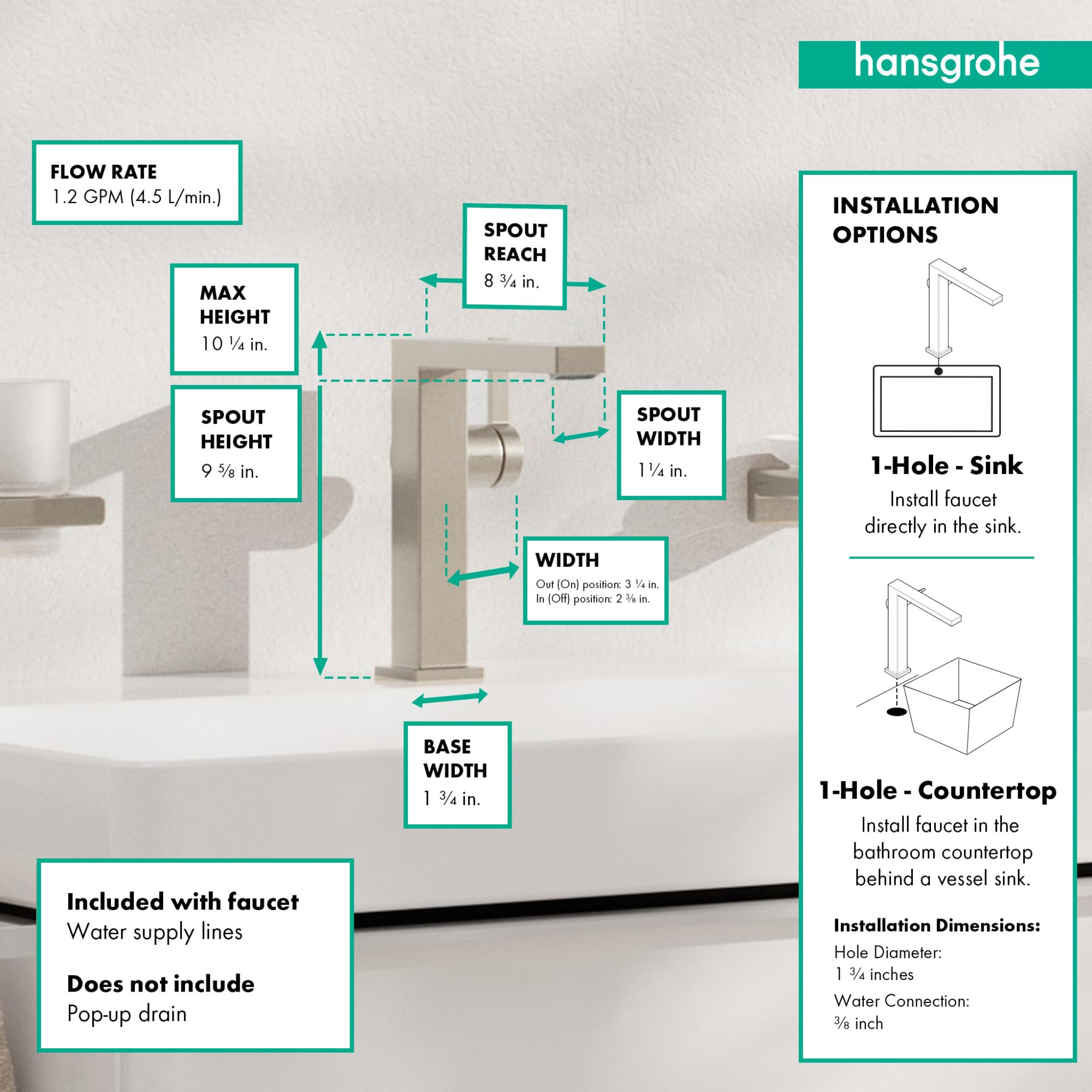 Open Box - Hansgrohe 73072821 - Bathroom Sink Faucets Faucet