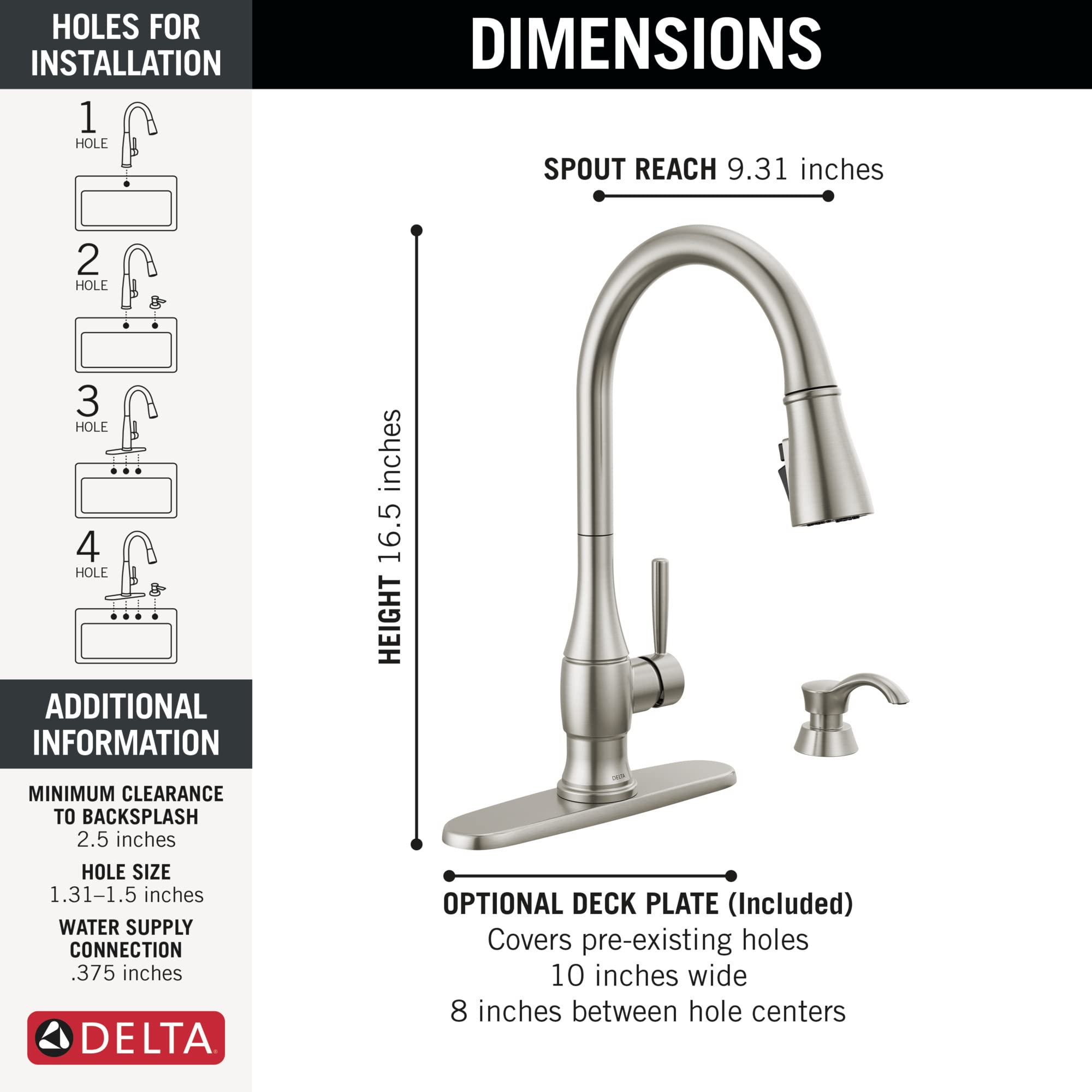Open Box - Delta 19831Z-SPSD-DST - Kitchen Faucet