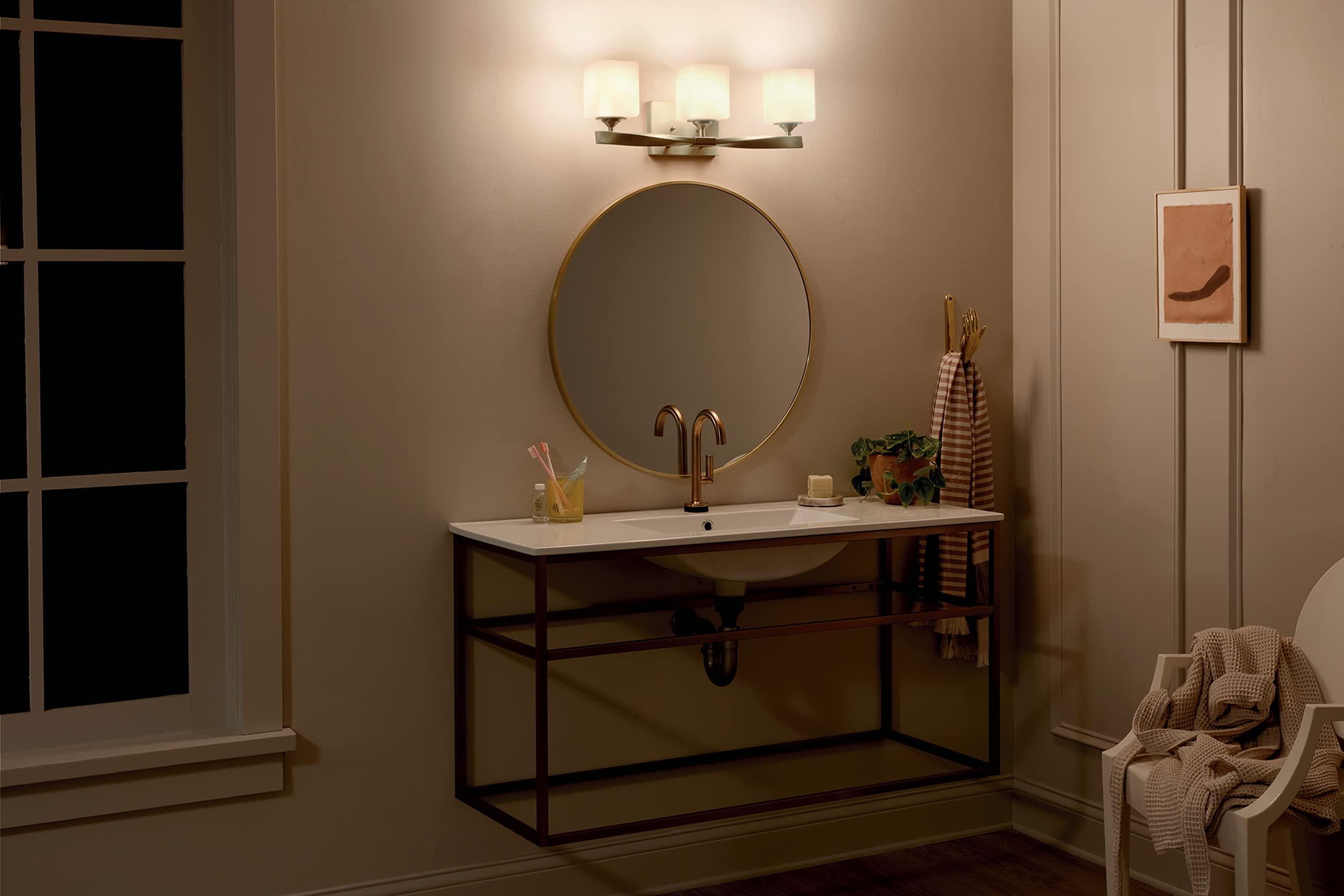 Open Box - Kichler 55002CPZ - Bathroom Fixtures Indoor Lighting KichlerBullseye Deals