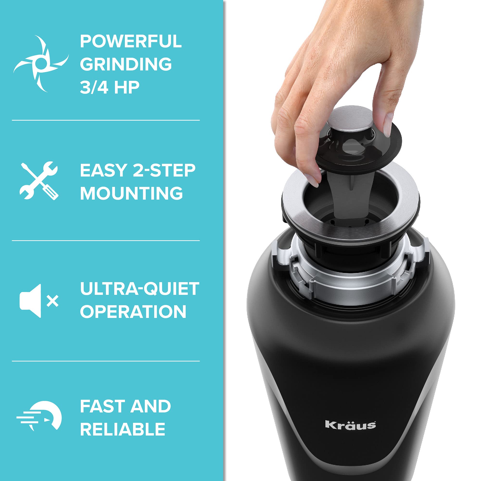 Open Box - Kraus KWD100-75MBL - Garbage Disposal Faucet