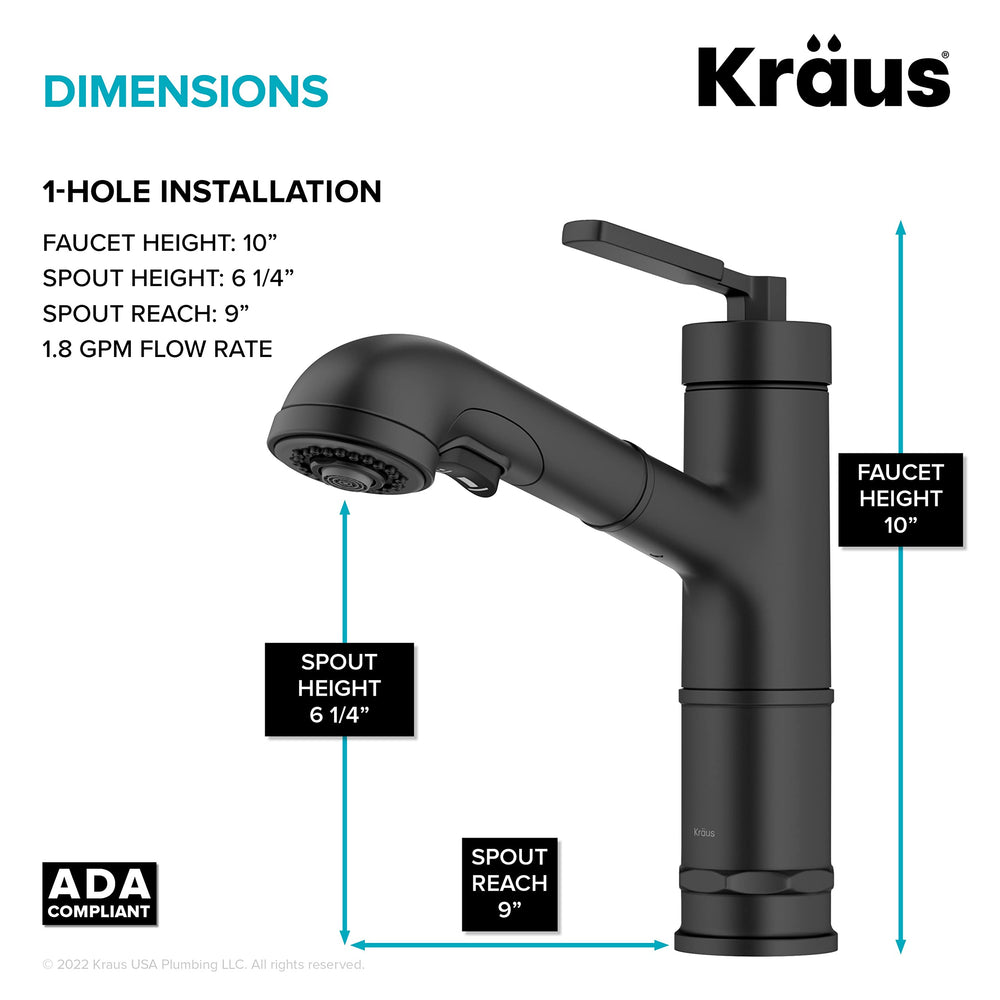 Open Box - Kraus KPF-4103MB - Kitchen Faucet