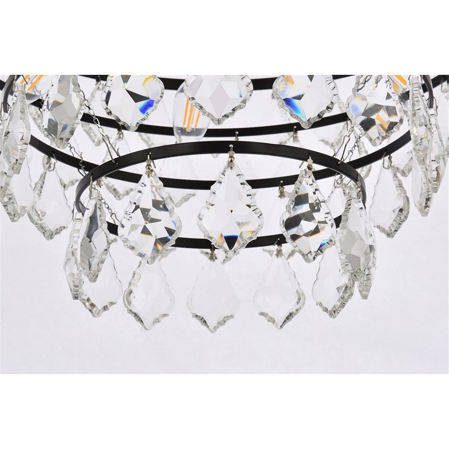 Open Box - Elegant Lighting 1101D20BK - Chandeliers Indoor Lighting
