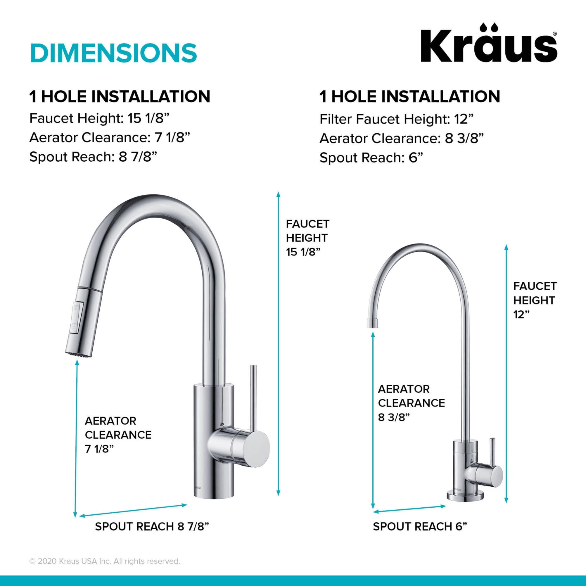 Open Box - Kraus KPF-2620-FF-100CH - Kitchen Faucet