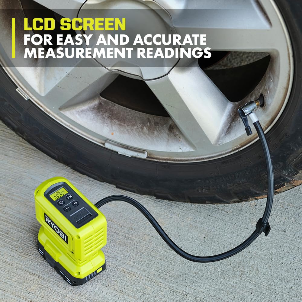 Open Box -  RYOBI ONE+ 18V Cordless High Pressure Inflator (Tool Only)