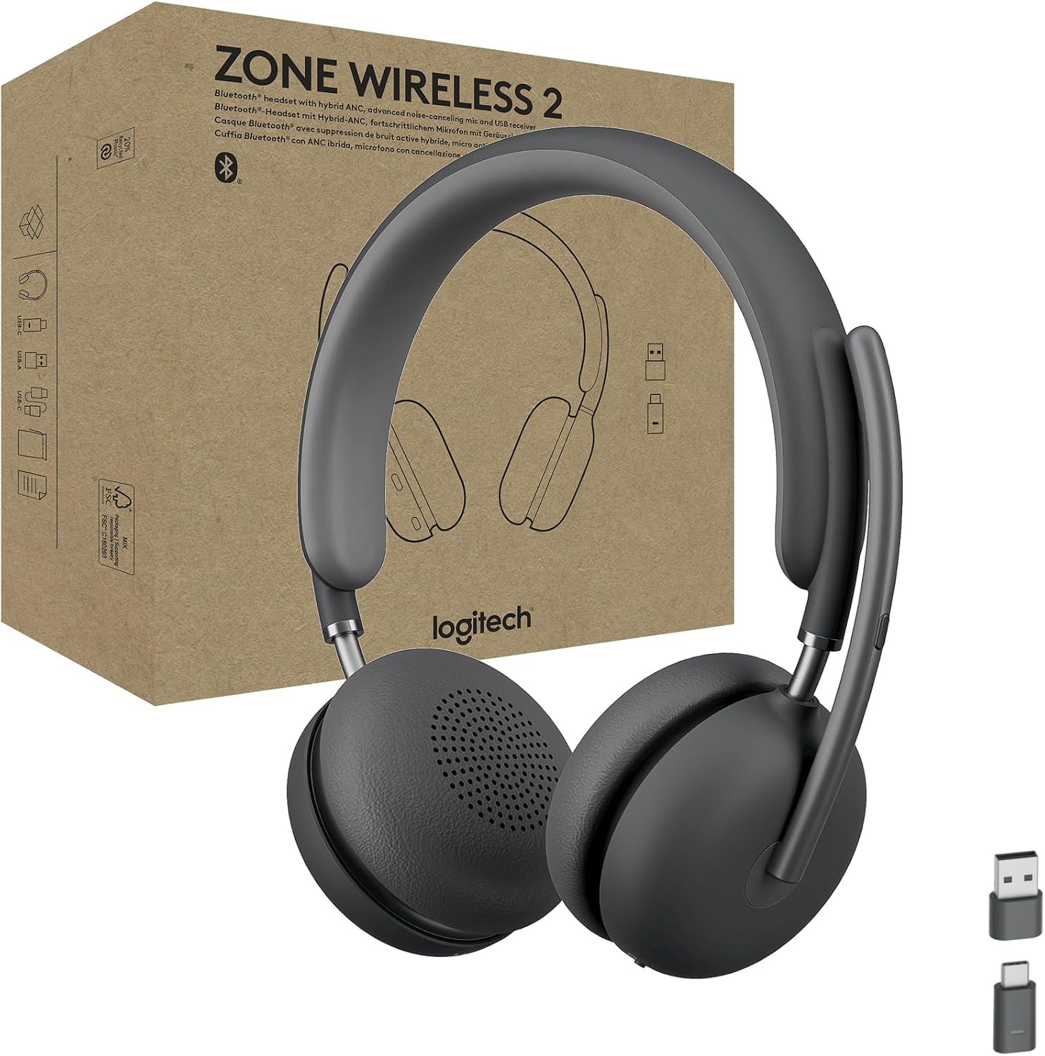 Refurbished - HEADSET-Zone Wireless 2 UC-GRAPHITETEAMS-2.4GHZ/BT-A00174A00172NO STAND 981-001151