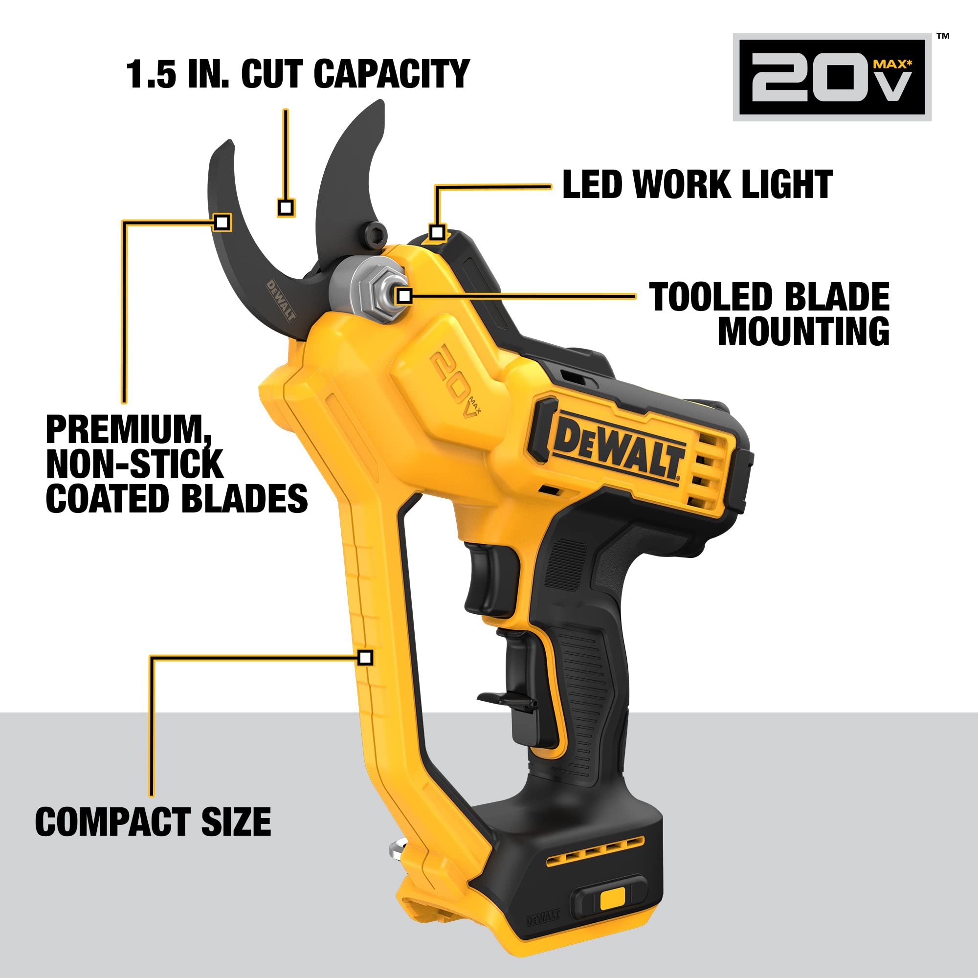Open Box -  DEWALT 20V MAX Steel Cordless Pruner DEWALTBullseye Deals