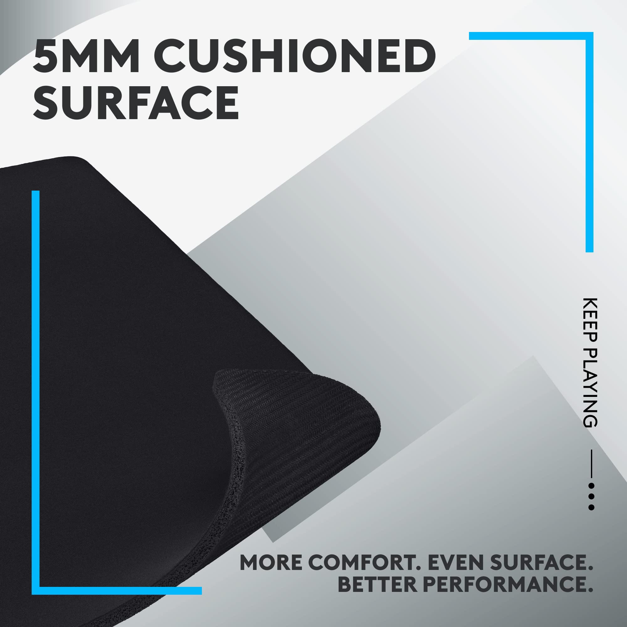 Refurbished - Logitech G740 Large Thick Gaming Mouse Pad - Optimized Surface, 5mm Non-Slip Mat (460 x 600 mm)
