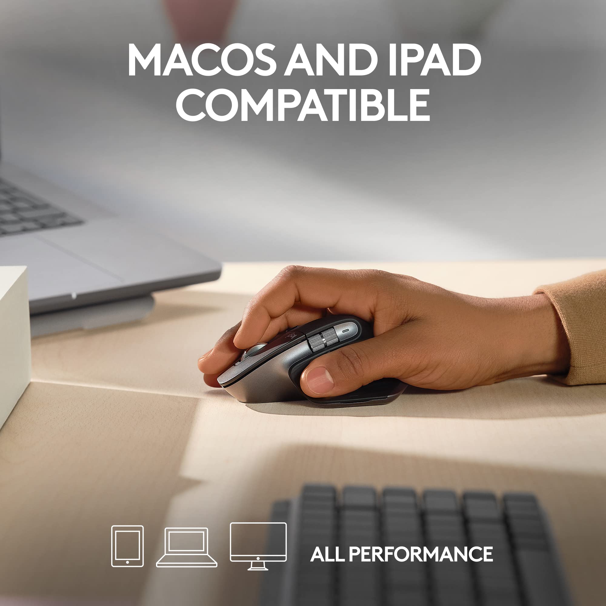 Refurbished - MX Master 3S For Mac Performance Wireless Mouse-SPACE GREY-BT- 910-006569