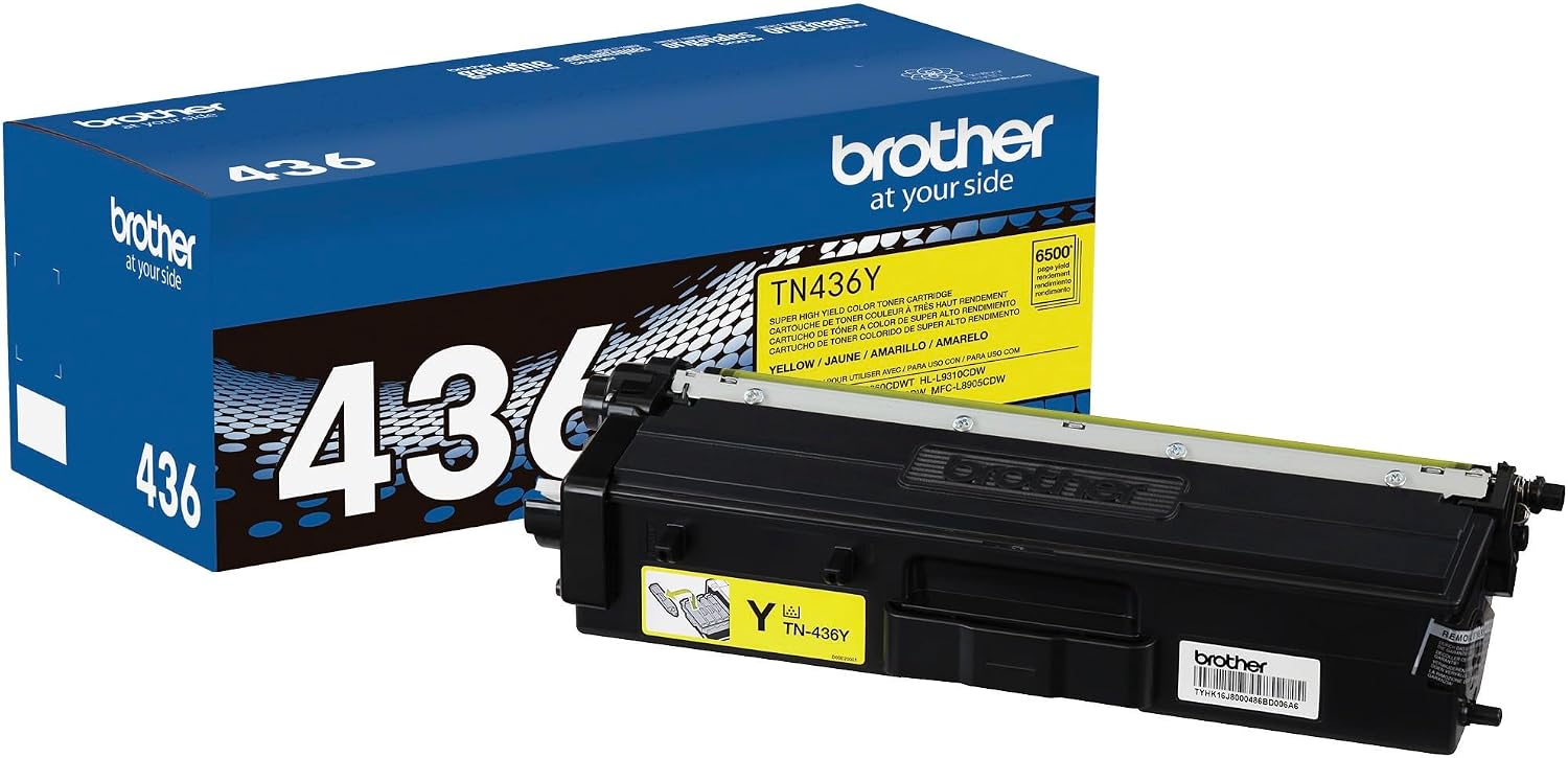 Used - Brother Printer TN436Y Super High Yield Toner- , Yellow