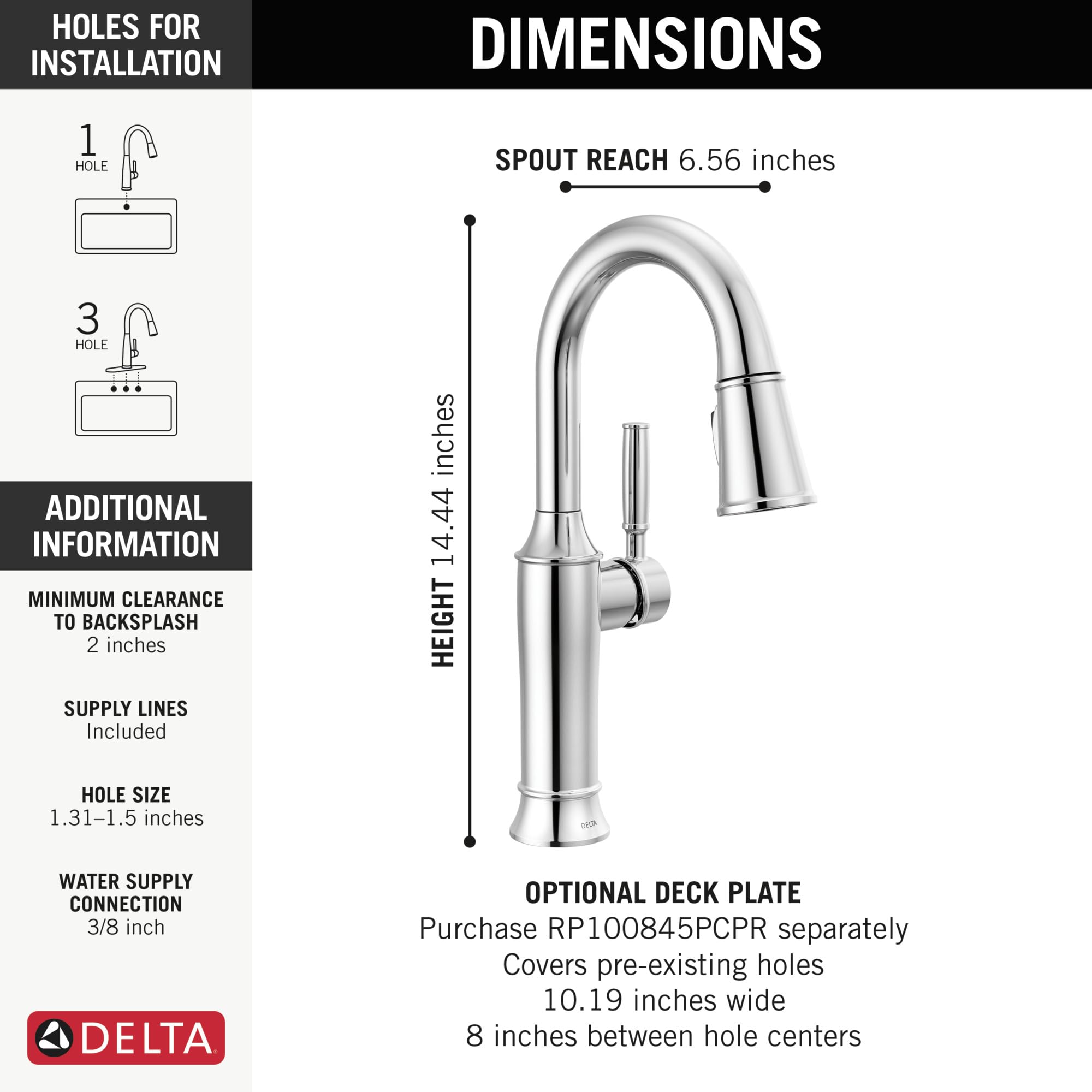 Open Box - Delta 9984-PR-DST - Kitchen Faucet