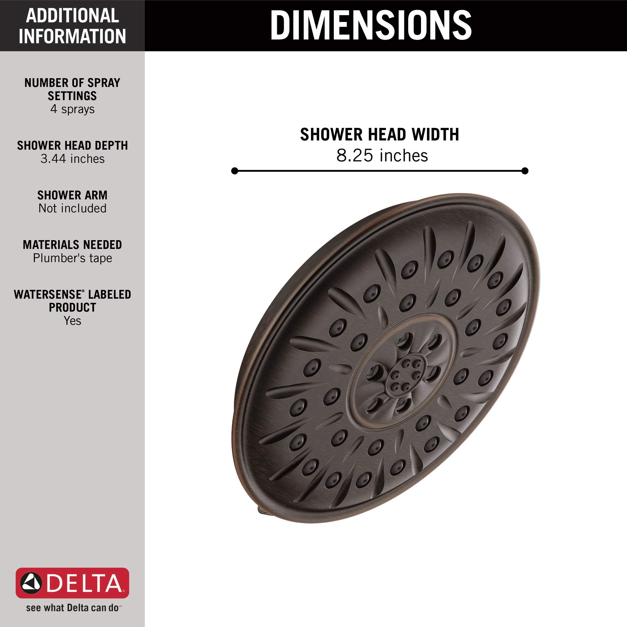Open Box - Delta 52487-RB - Shower Heads Showers