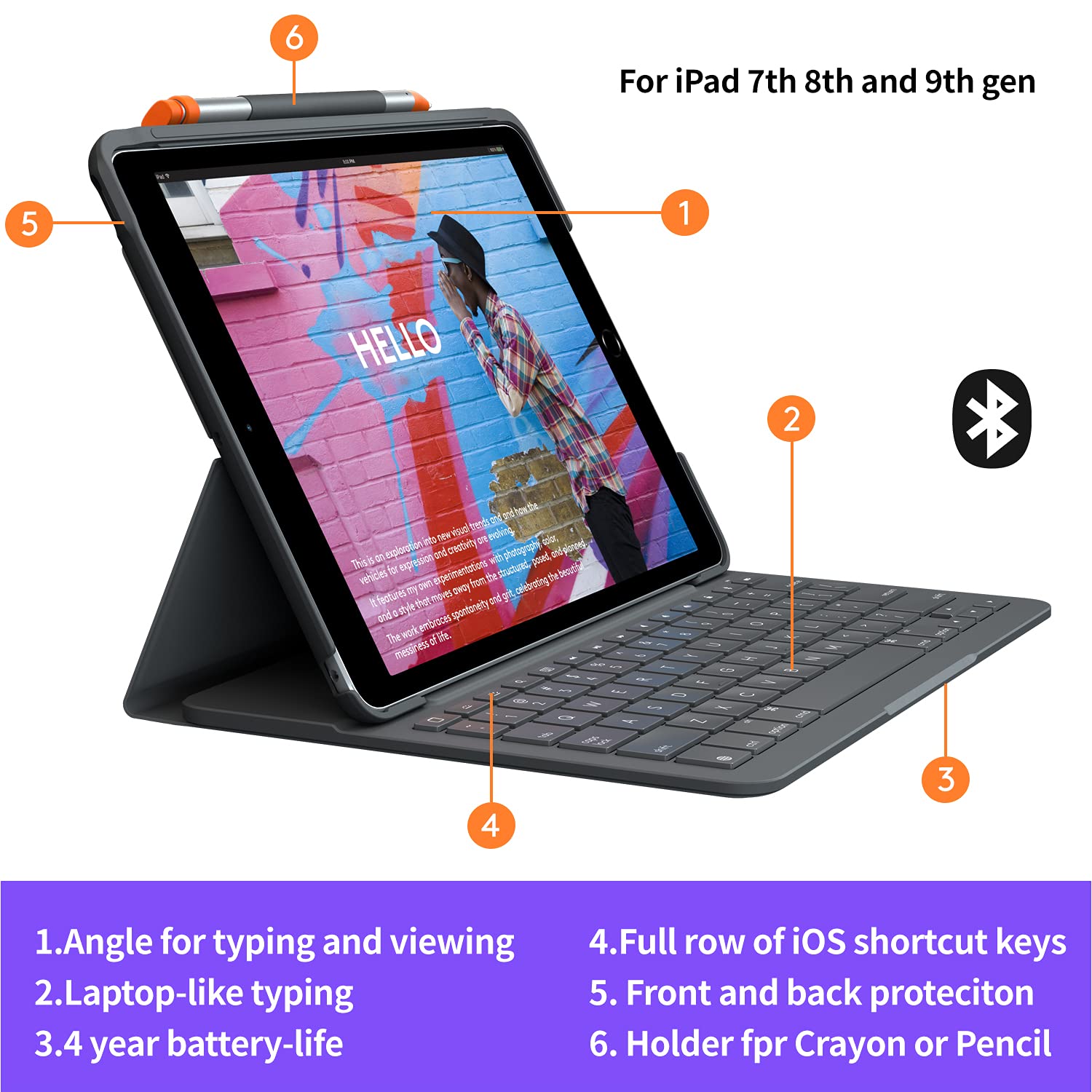 Open Box -  SLIM FOLIO IPAD 7TH GEN 097855154590