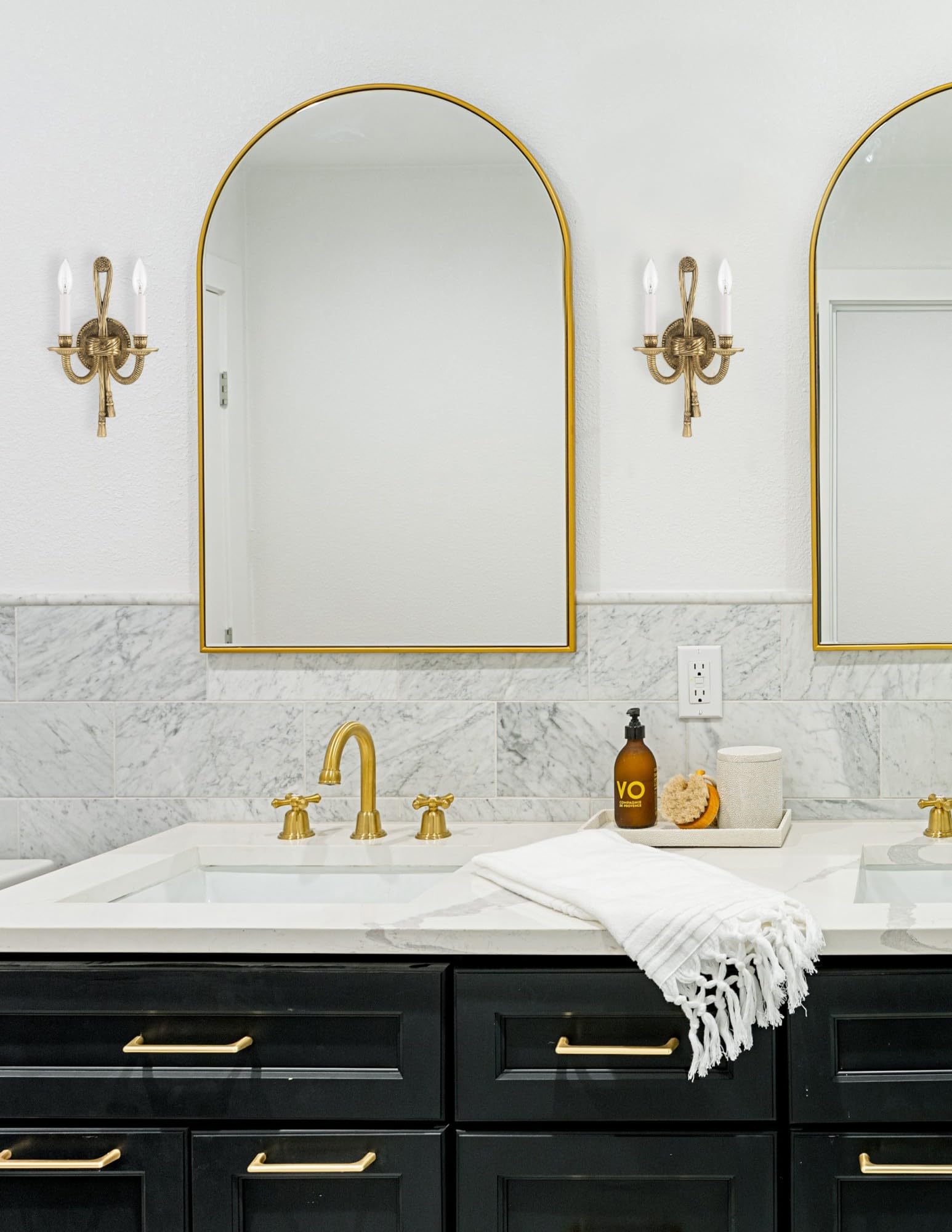 Open Box - Crystorama Lighting Group 650-OB Arlington 2 Light Candle Style Double Wall Sconce