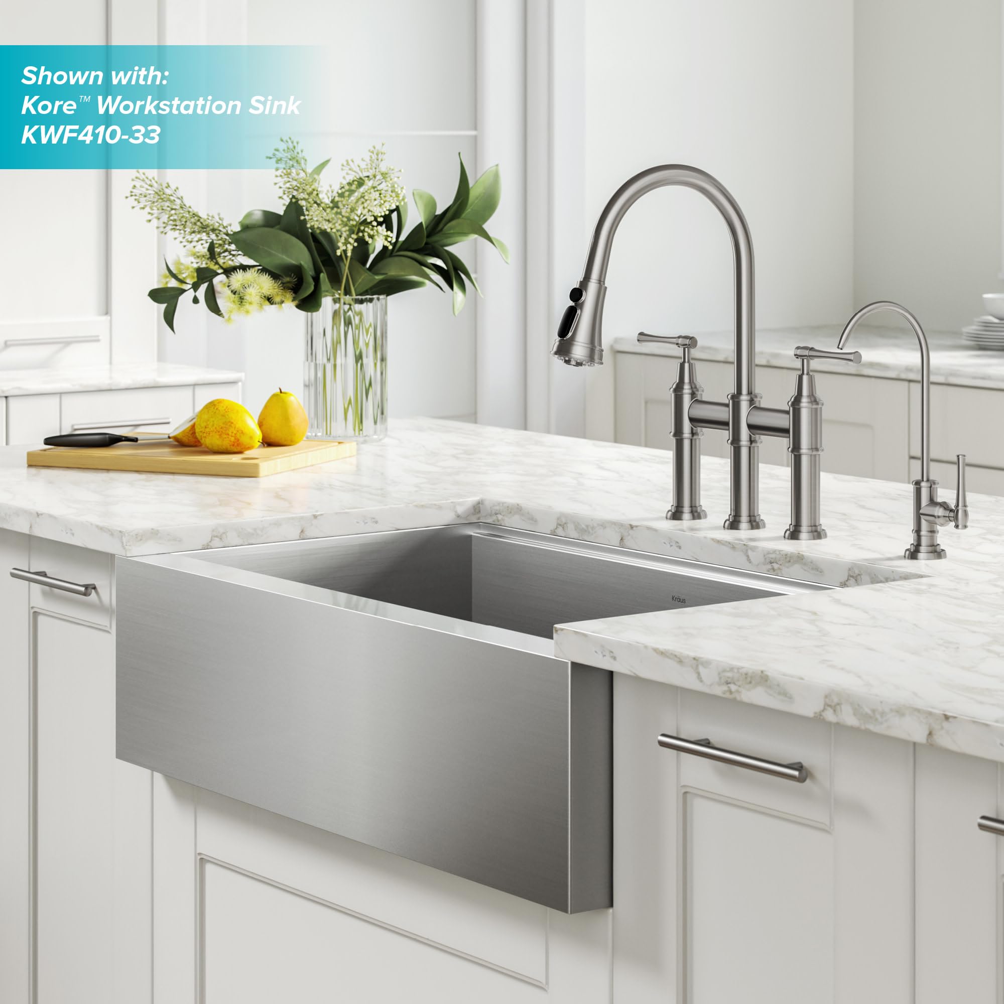 Open Box - Kraus KPF-3121-FF-102BG - Kitchen Faucet