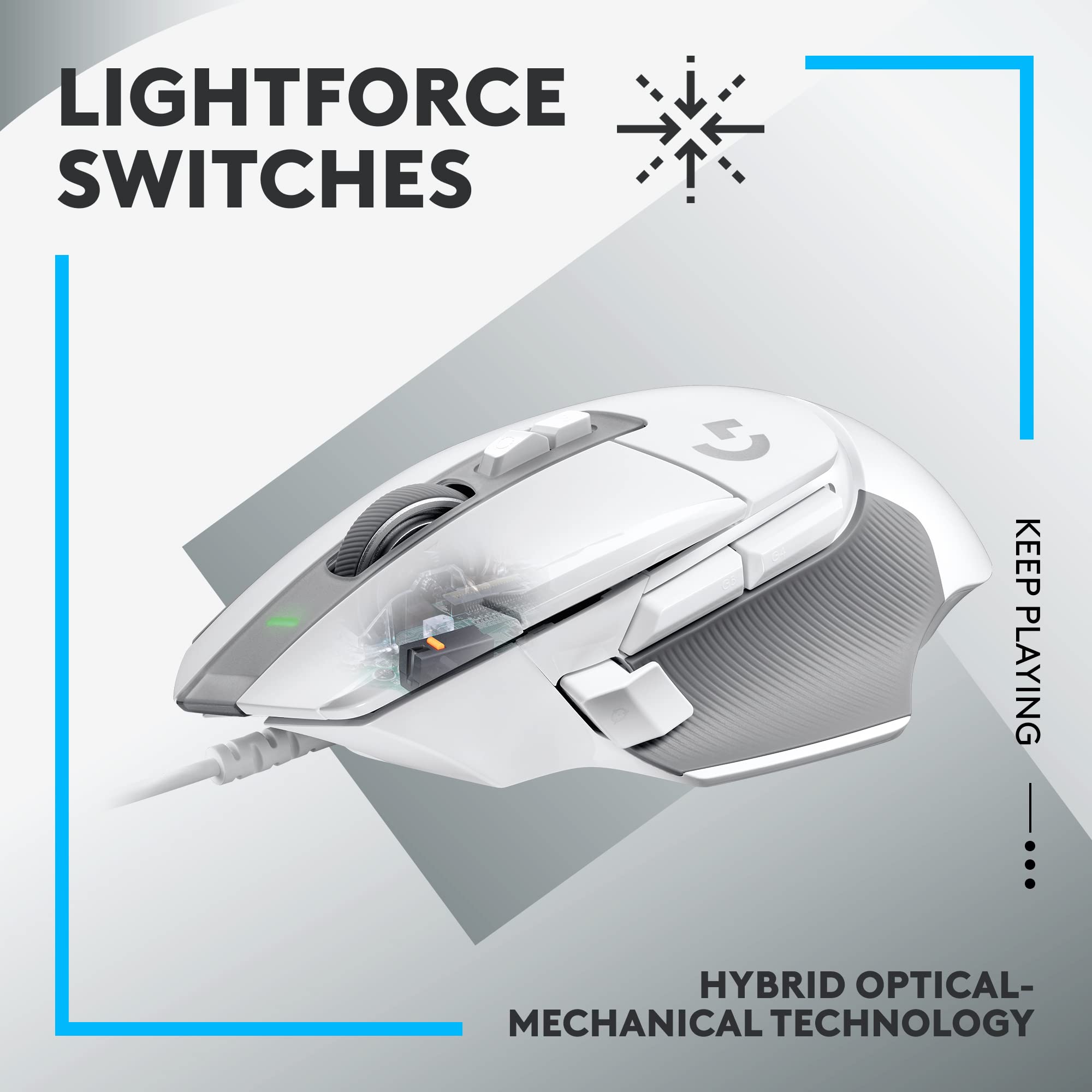 Refurbished - Logitech G502 X Gaming Mouse - White
