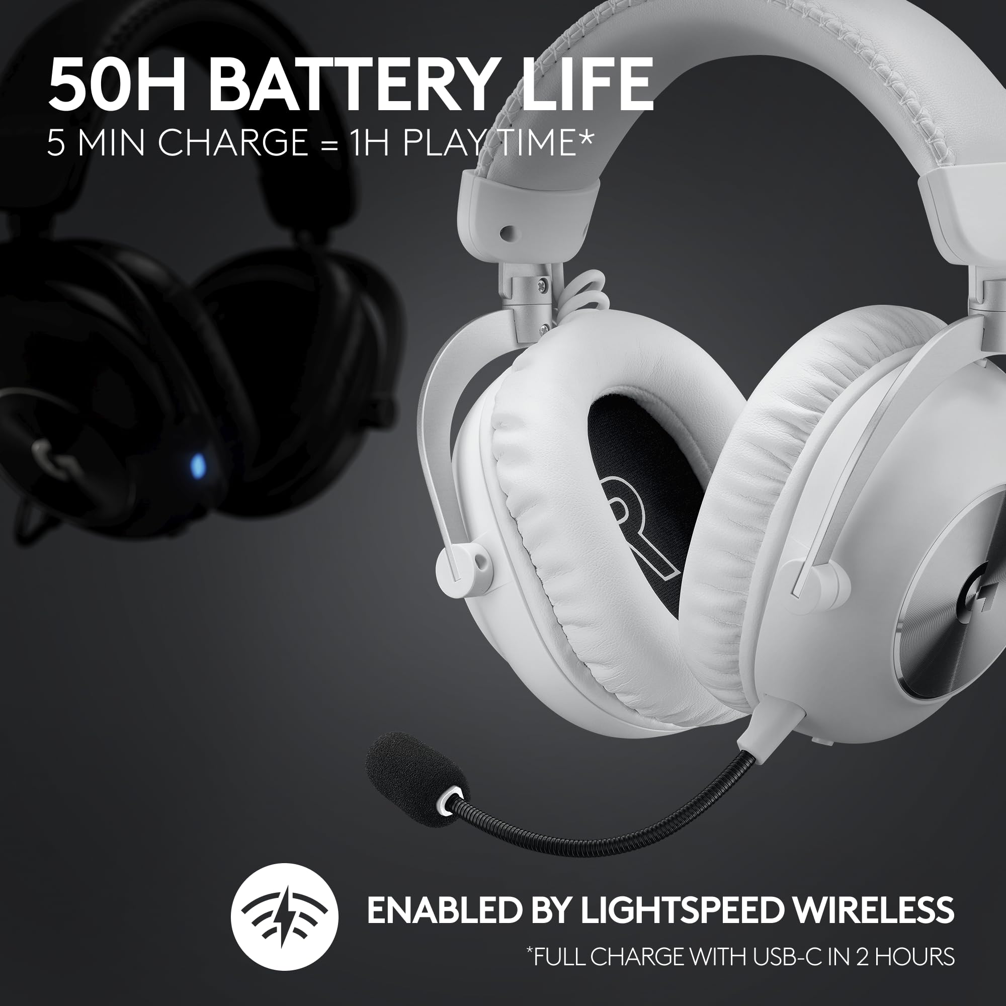 Refurbished - HEADSET-PRO X 2 LIGHTSPEED Wireless Gaming Headset-WHITE-2.4GHZ- 981-001268