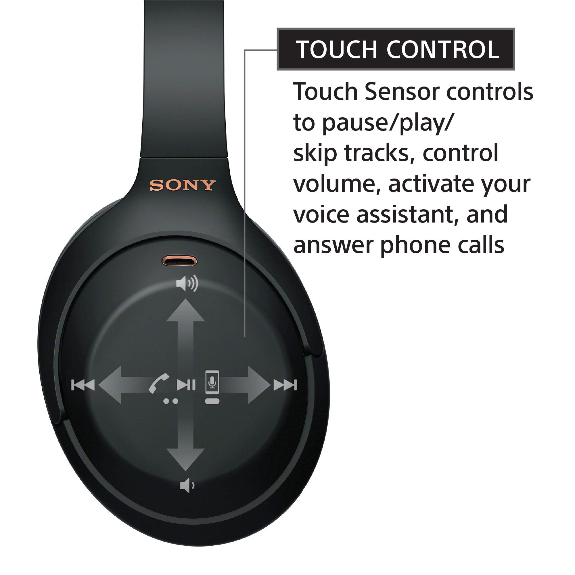 Certified Refurbished - Sony - WH-1000XM4 Wireless Noise-Cancelling Over-the-Ear Headphones - Black