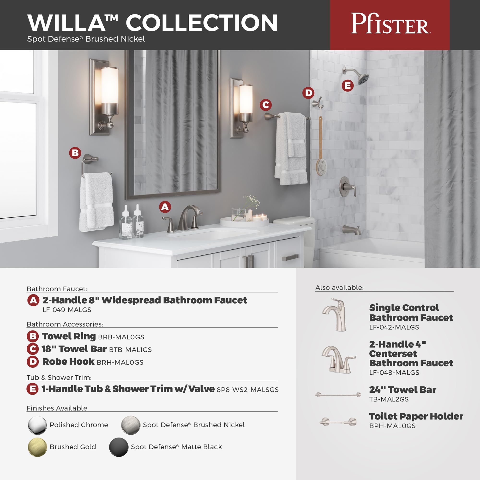Open Box - Pfister LF-042-MALGS - Bathroom Sink Faucets Faucet
