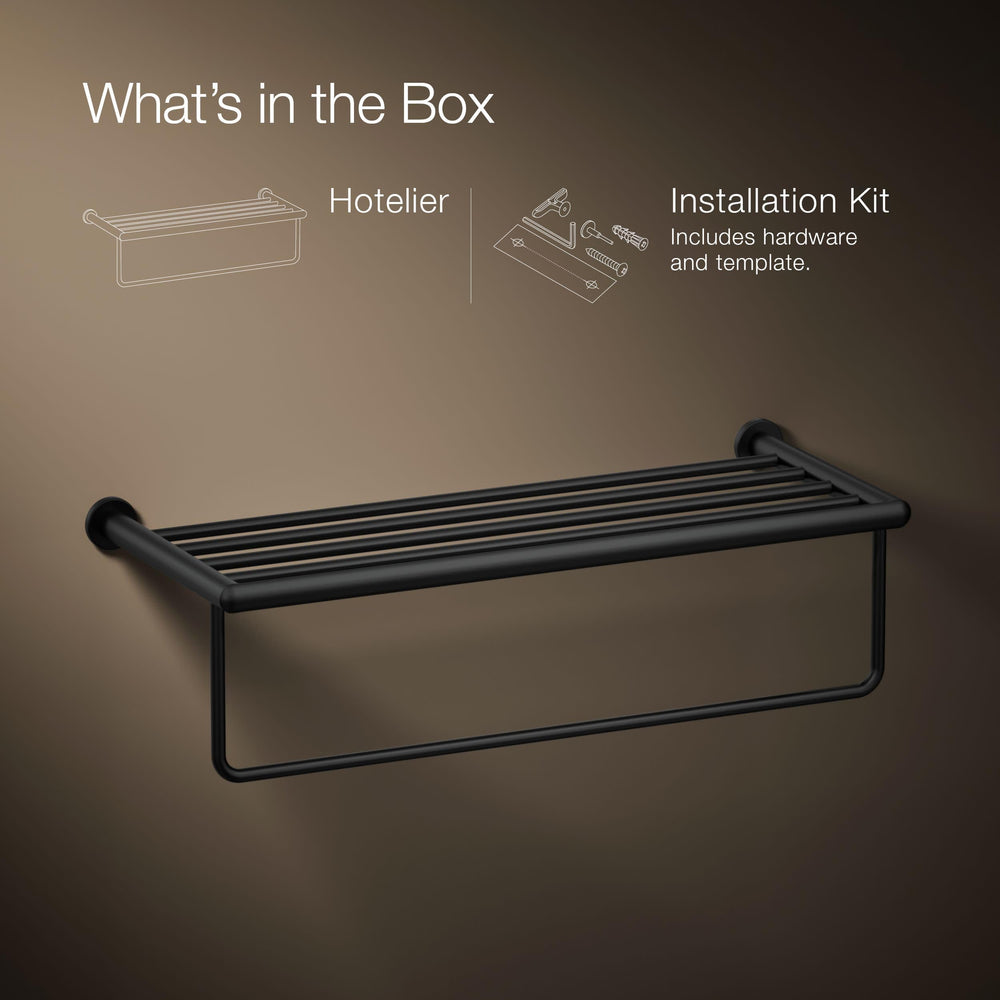 Open Box - Kohler K-24552-BL - Towel Rack Bathroom Hardware