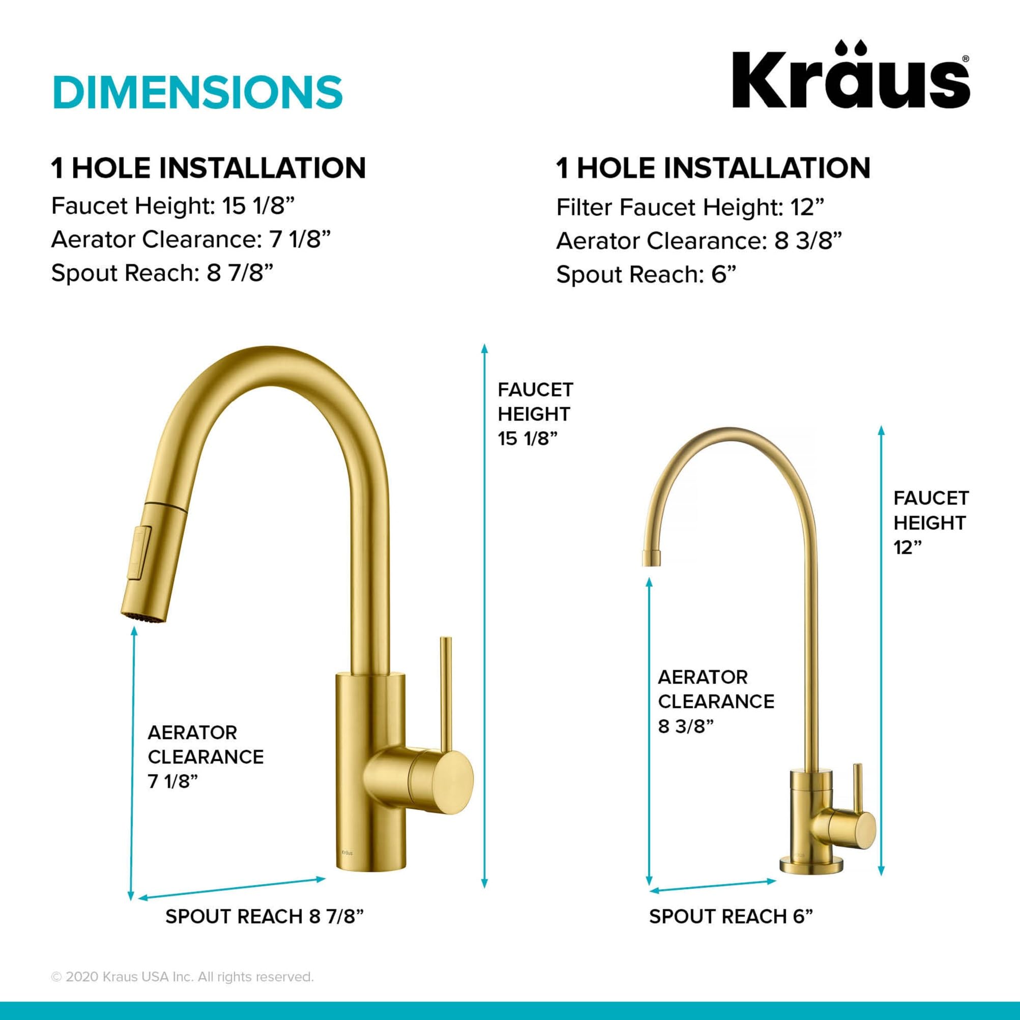Open Box - Kraus KPF-2620-FF-100BB - Kitchen Faucet