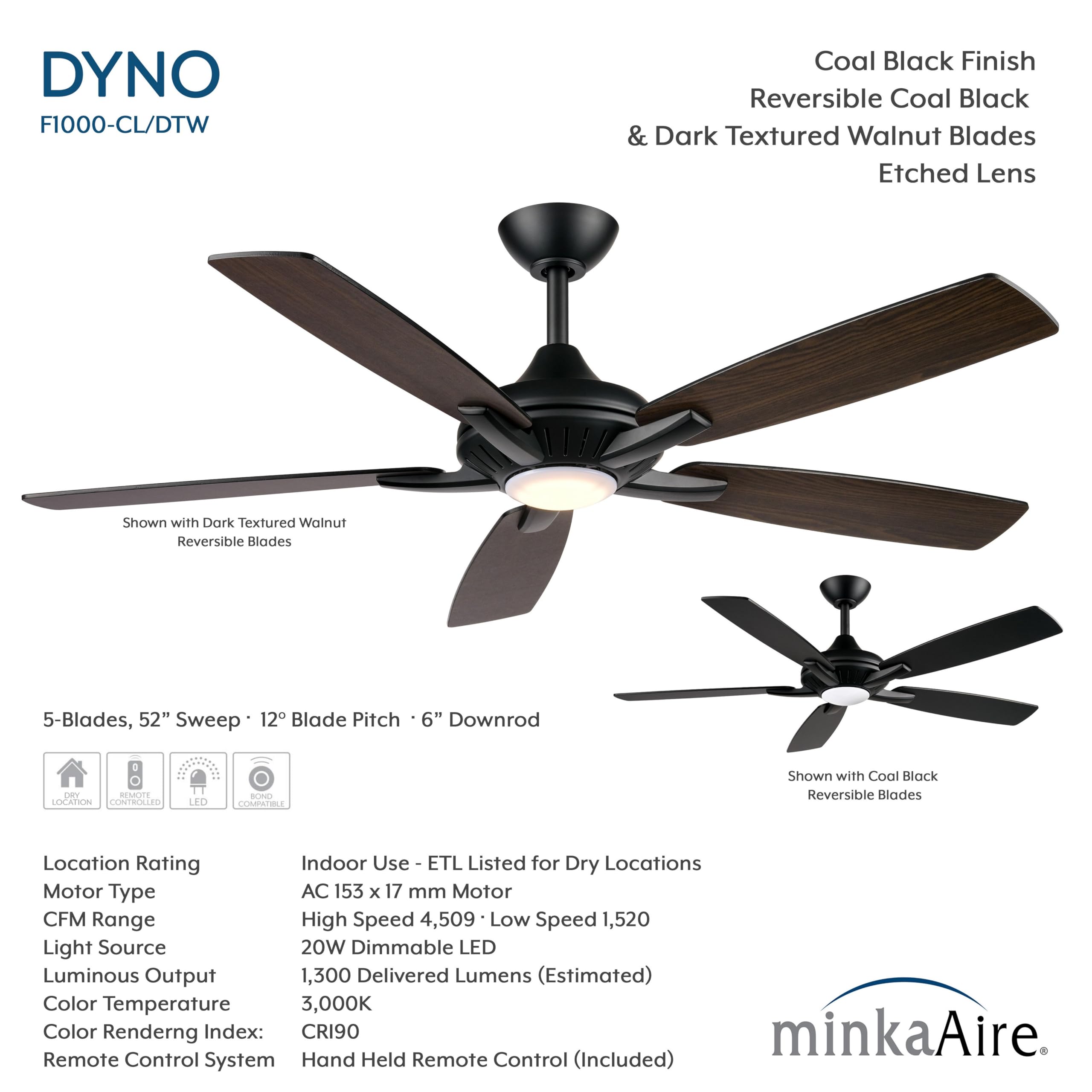 Open Box - MinkaAire F1000-CL/DTW - Ceiling Fans Fans