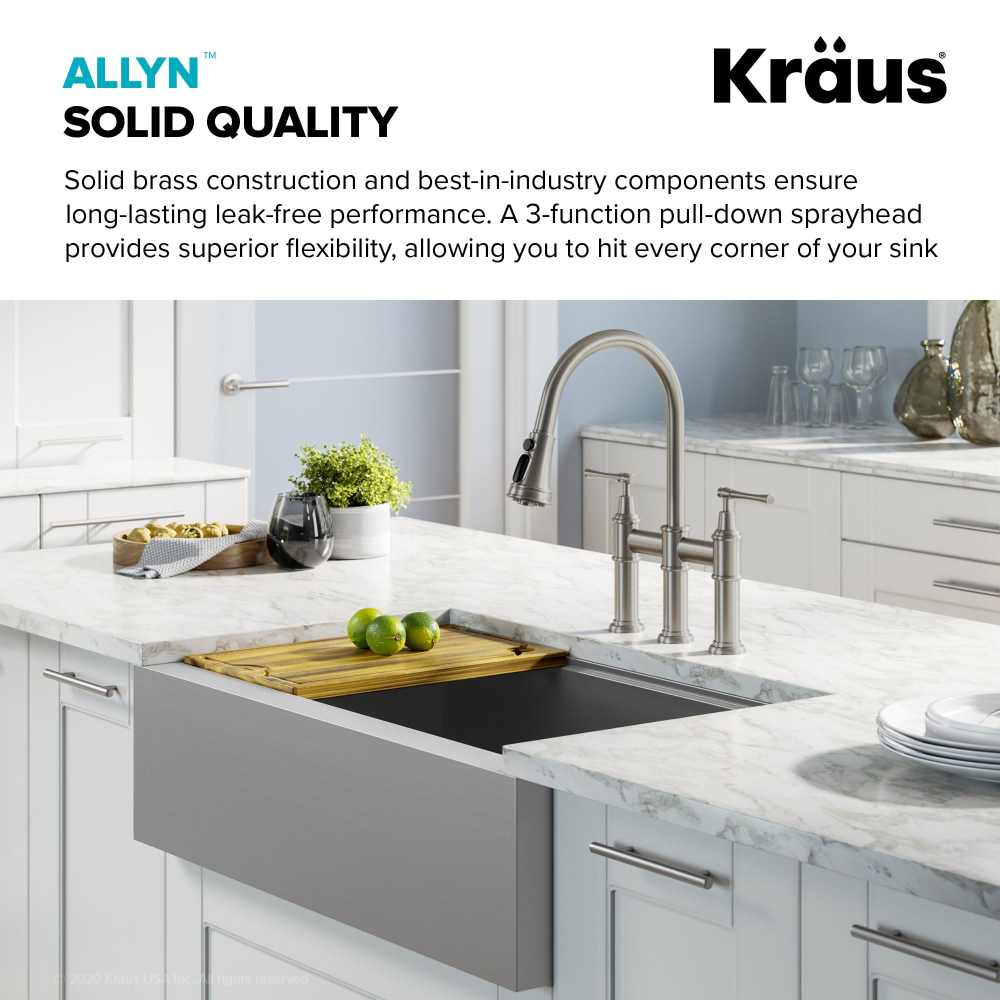 Open Box - Kraus KPF-3121-FF-102BG - Kitchen Faucet