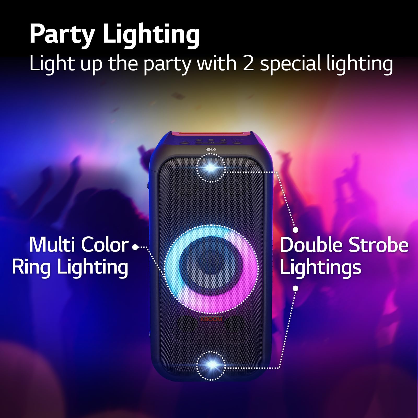 LG Xl5s Speaker With Multicolor Ring Lighting