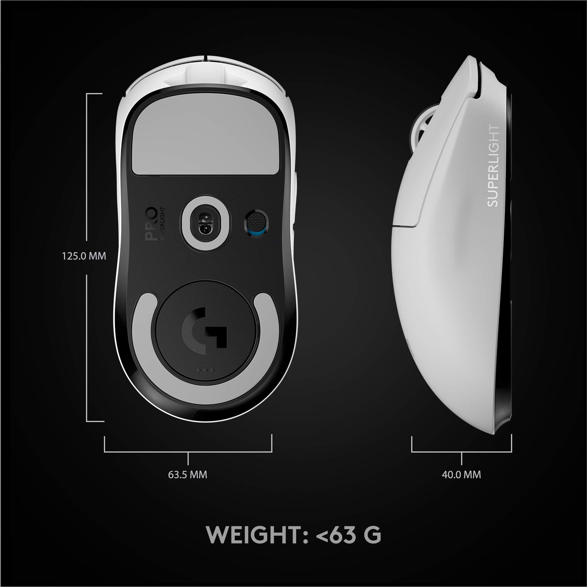 Open Box -  Logitech G PRO X SUPERLIGHT Wireless Gaming Mouse - White