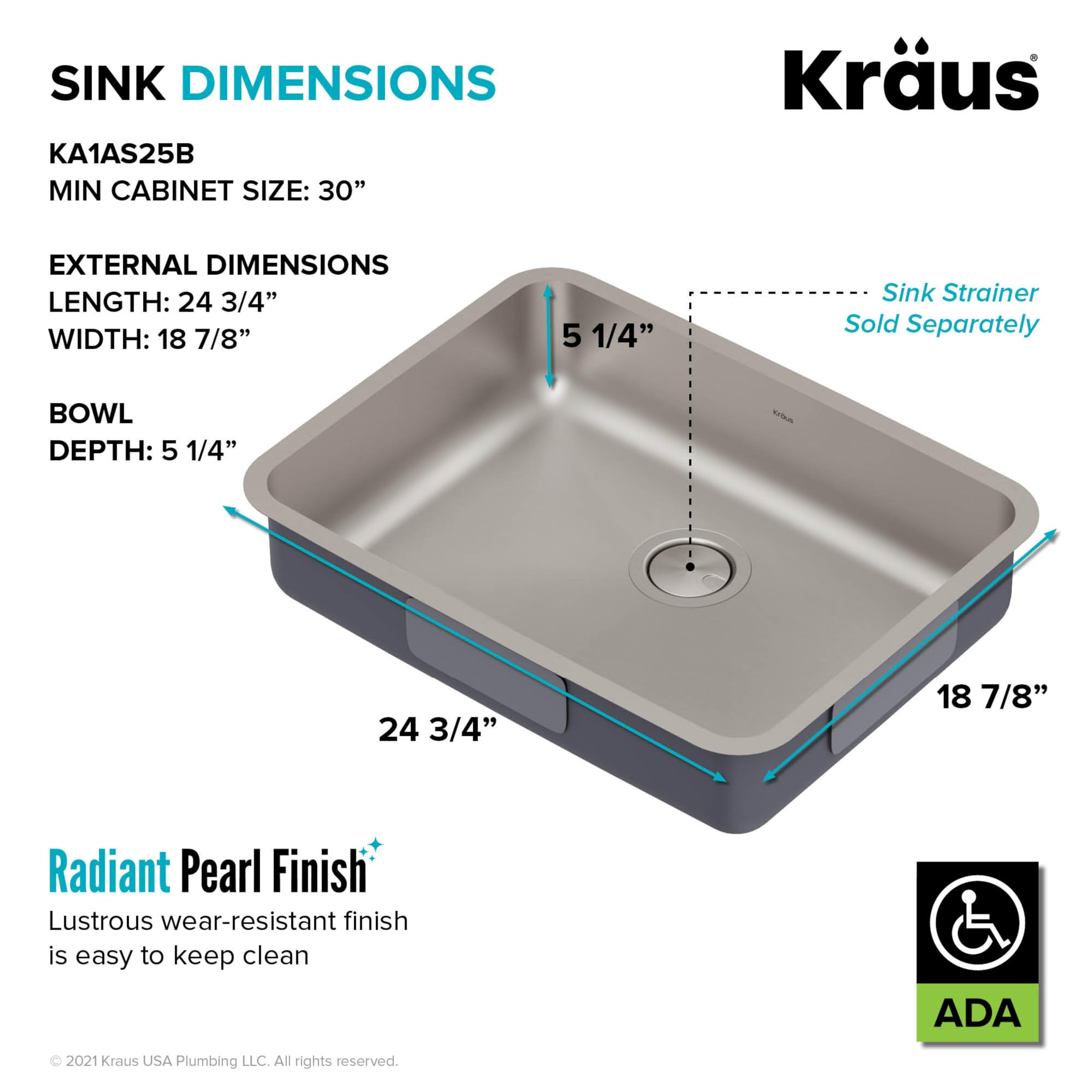 Open Box - Kraus KGD-442WHITE-PST1-WH - Kitchen Sinks Sinks