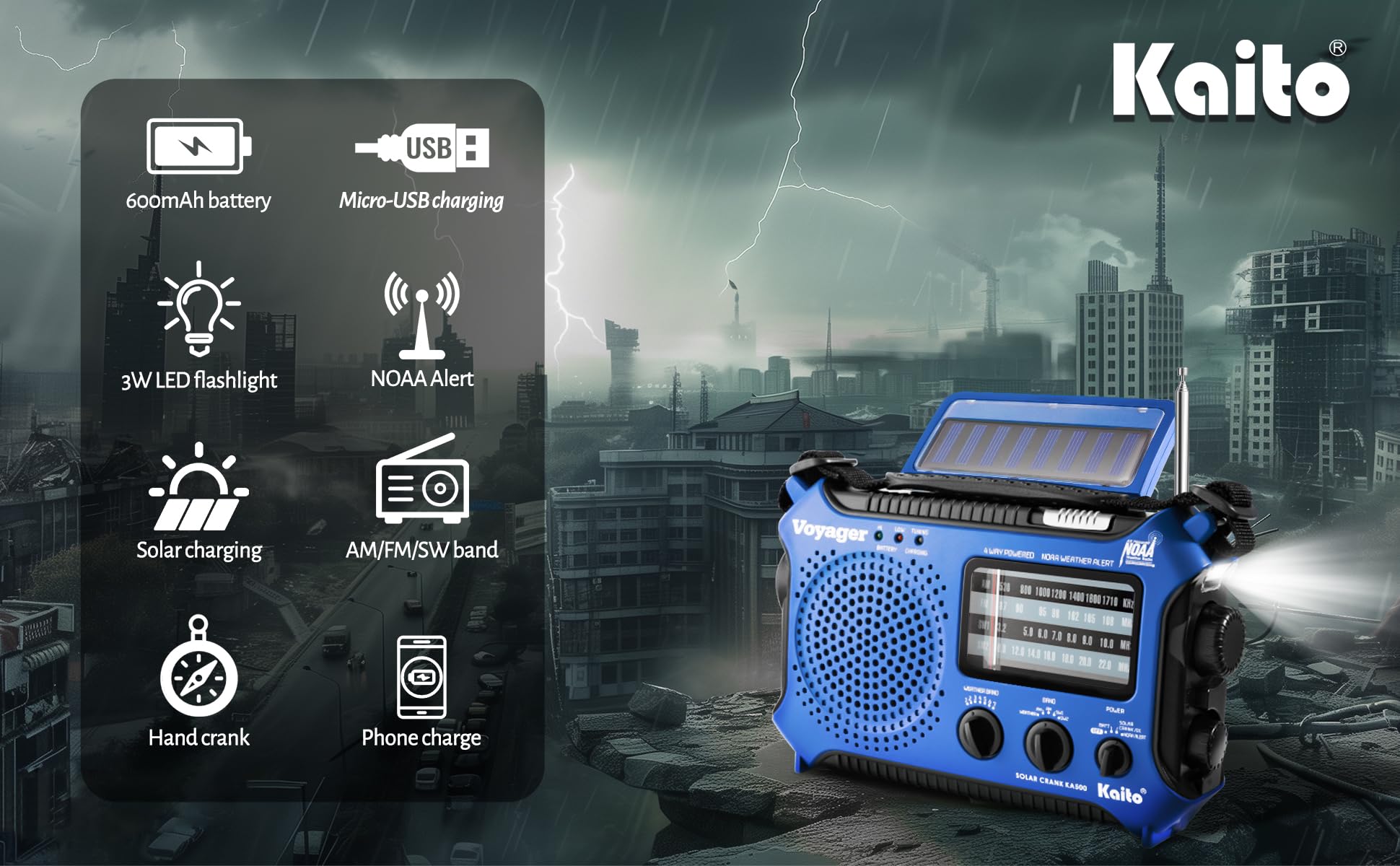 Kaito Portable Am/fm/sw Radio Black.