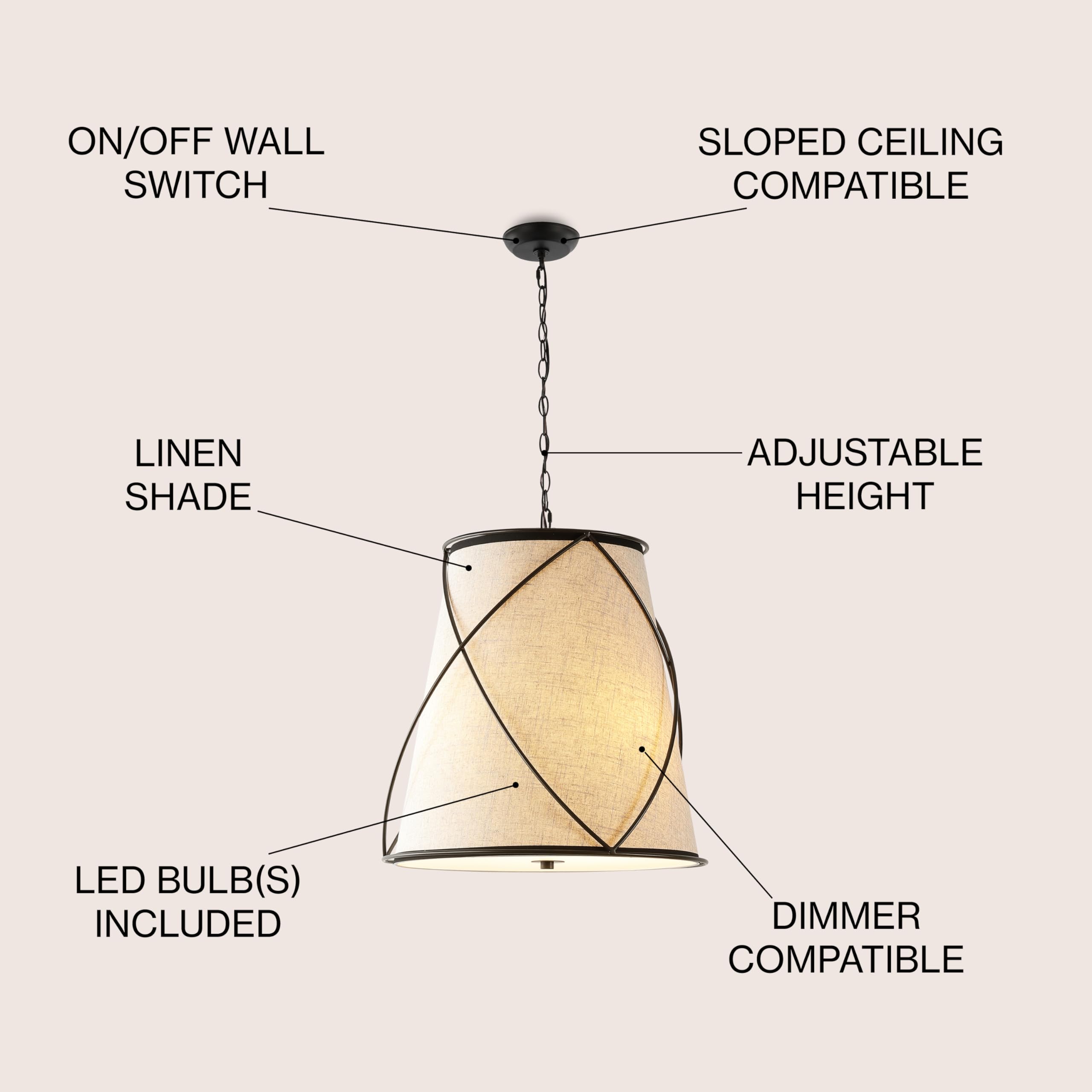 Open Box - JONATHAN Y Lighting JYL1315A - Pendants Indoor Lighting