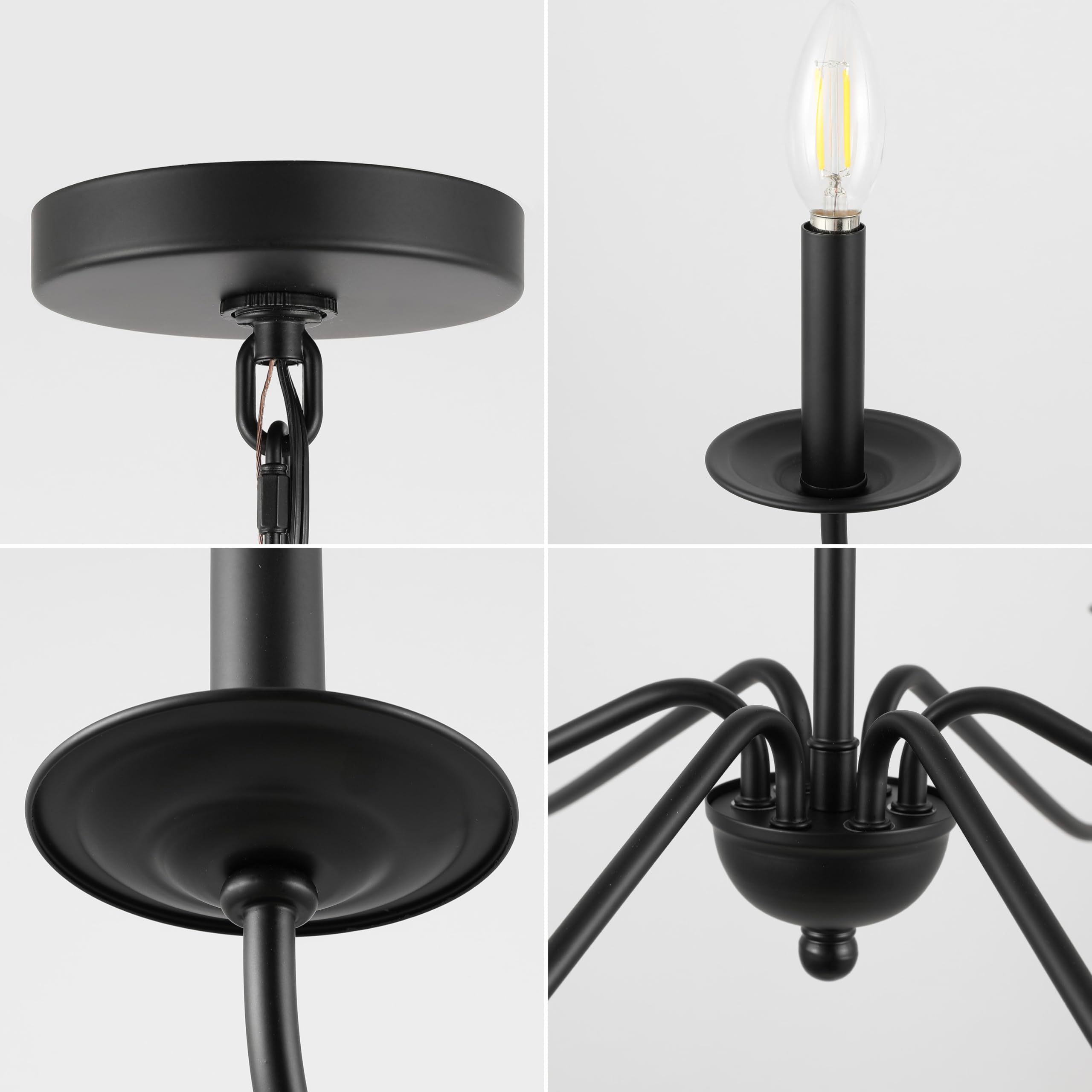 Open Box - JONATHAN Y Lighting JYL7559B - Chandeliers Indoor Lighting