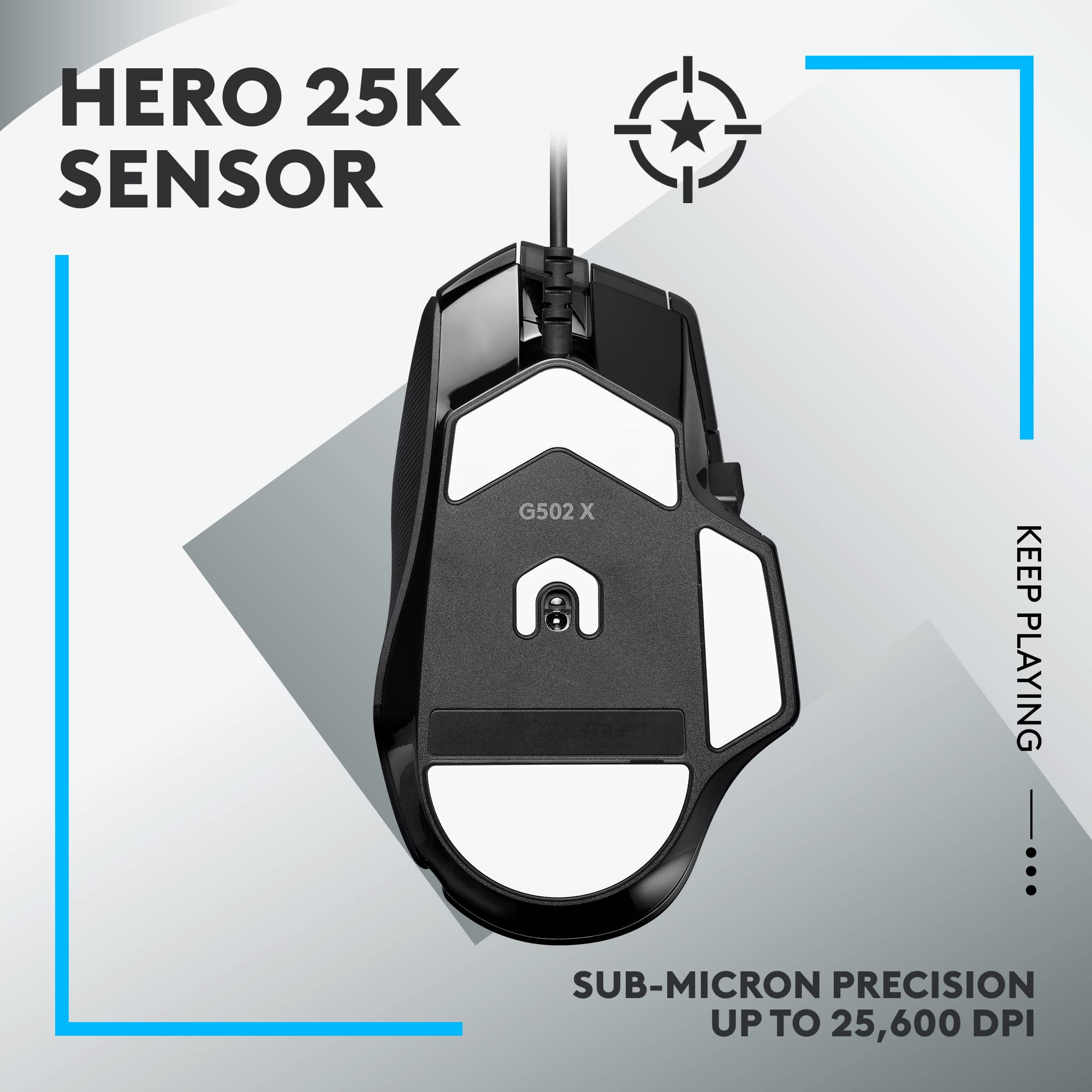 Refurbished - G502 X Gaming Mouse-BLACK-USB-#215 910-006136