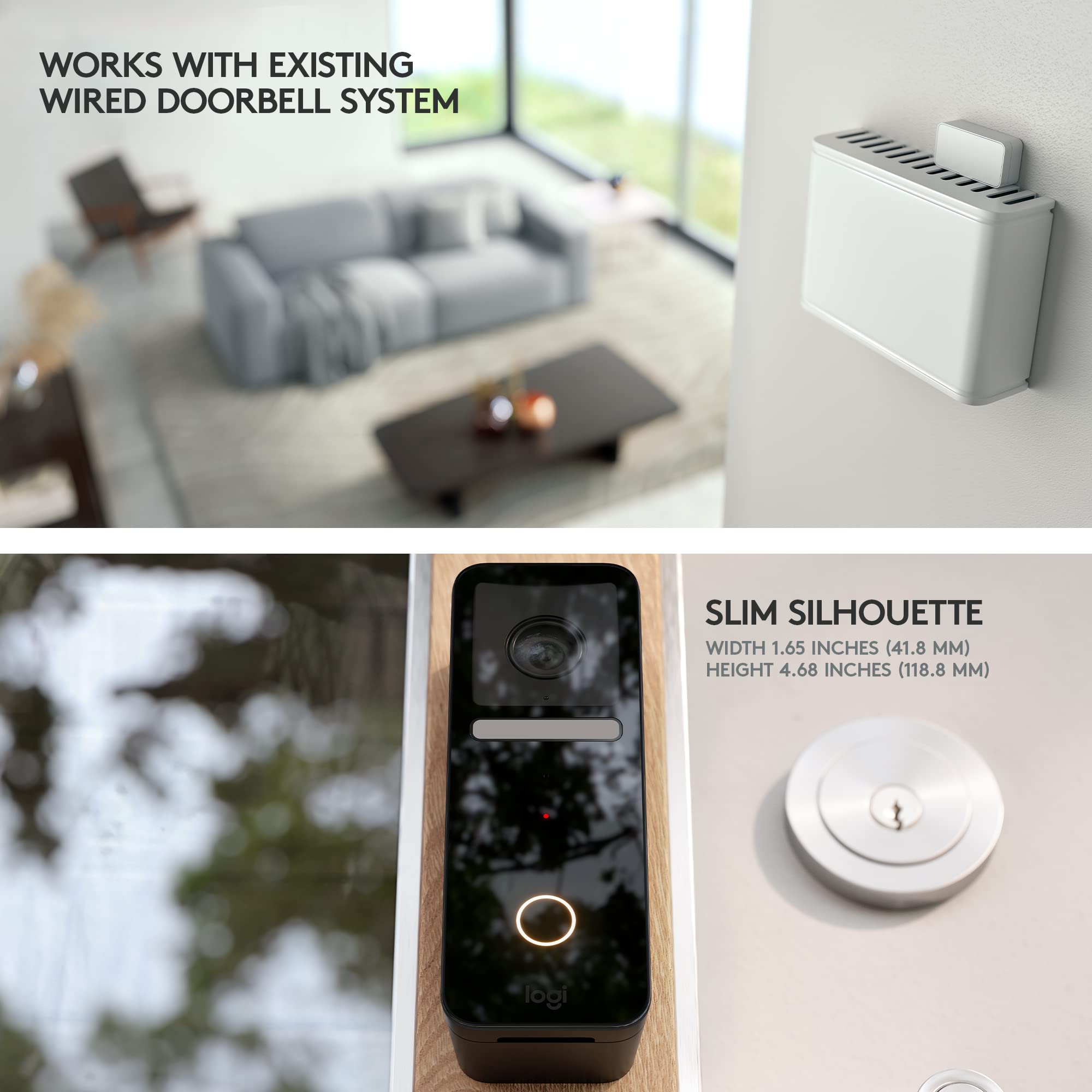Open Box -  Circle View Doorbell-BLACK-WiFi/BT-DOORBELL 961-000484