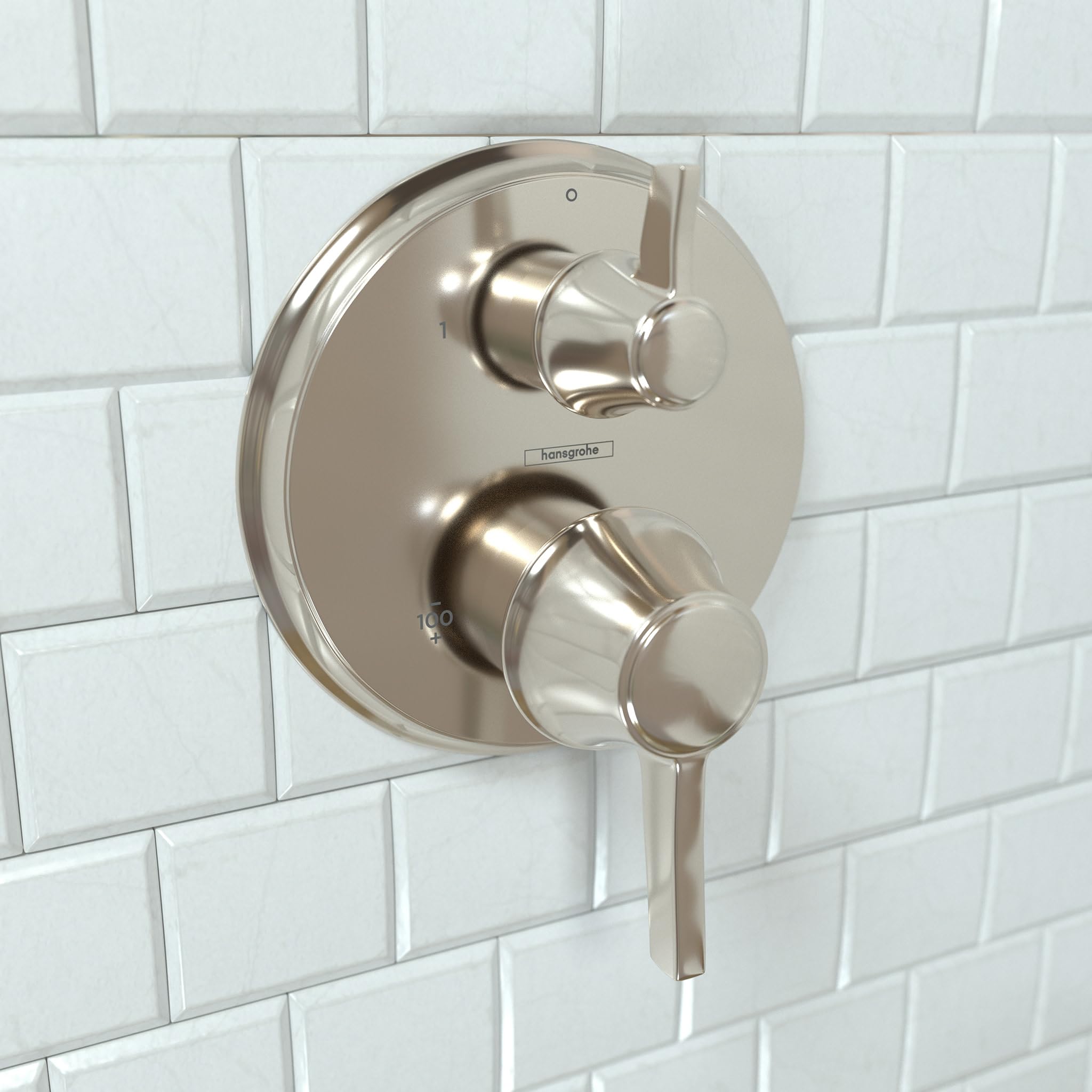Open Box - Hansgrohe 15752831 C Thermostatic Valve Trim with Integrated Volume Control - Less Valve