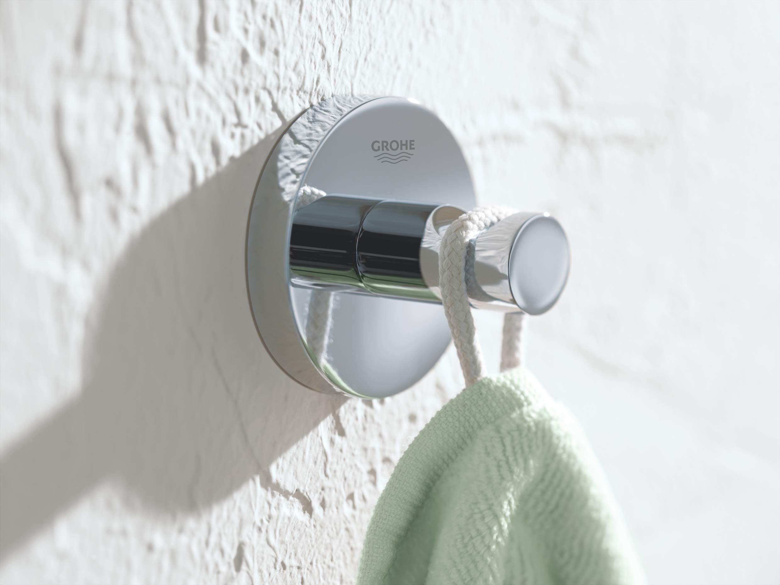 Open Box - Grohe 40344001 Essentials Accessory Kit - Includes Towel Ring, Towel Bar, Toilet Paper Holder, Robe Hook, and Soap Dish