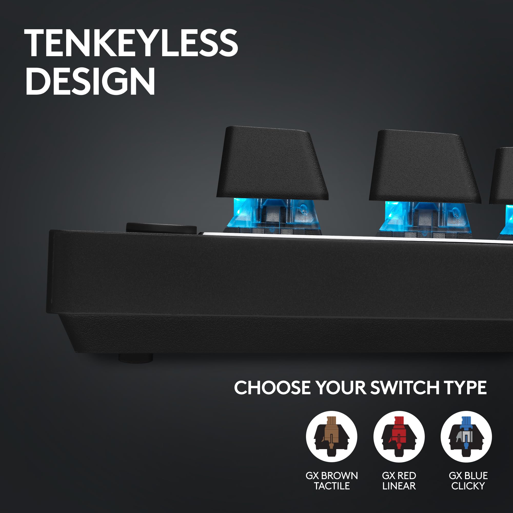 Refurbished - G PRO X TKL LIGHTSPEED Gaming Keyboard-BLACK-US-2.4GHZ/BT-LINEAR 920-012122