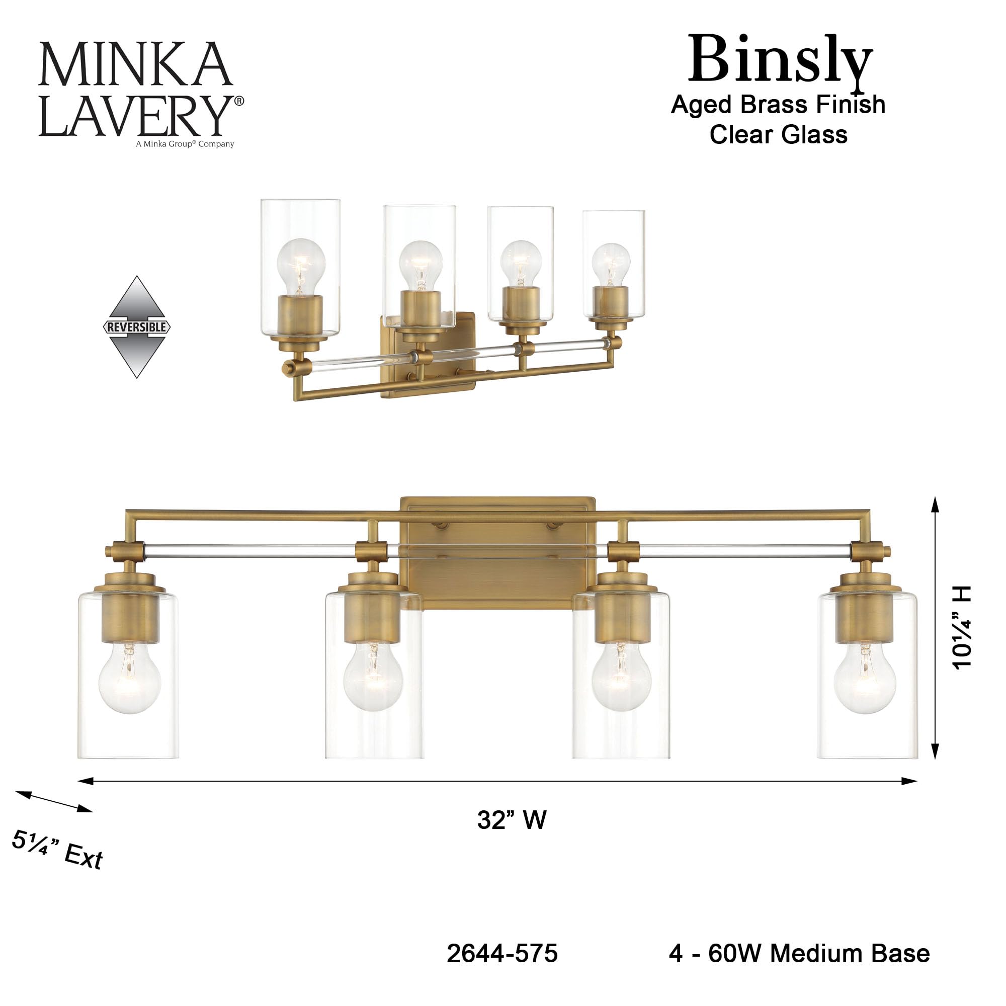 Open Box - Minka Lavery 2644-66A - Bathroom Fixtures Indoor Lighting Minka LaveryBullseye Deals
