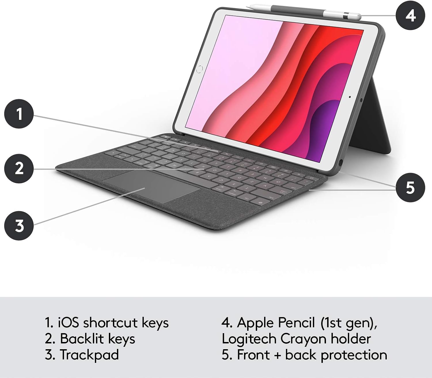 Refurbished - Combo Touch for iPad (7th, 8th, and 9th generation)-GRAPHITE-US-N/A-N/A-AMR-403-7TH