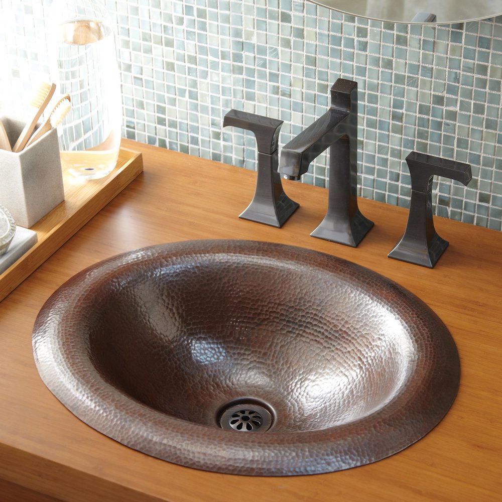 Open Box - Native Trails CPS286 Maestro Lotus 18" Copper Drop In Bathroom Sink