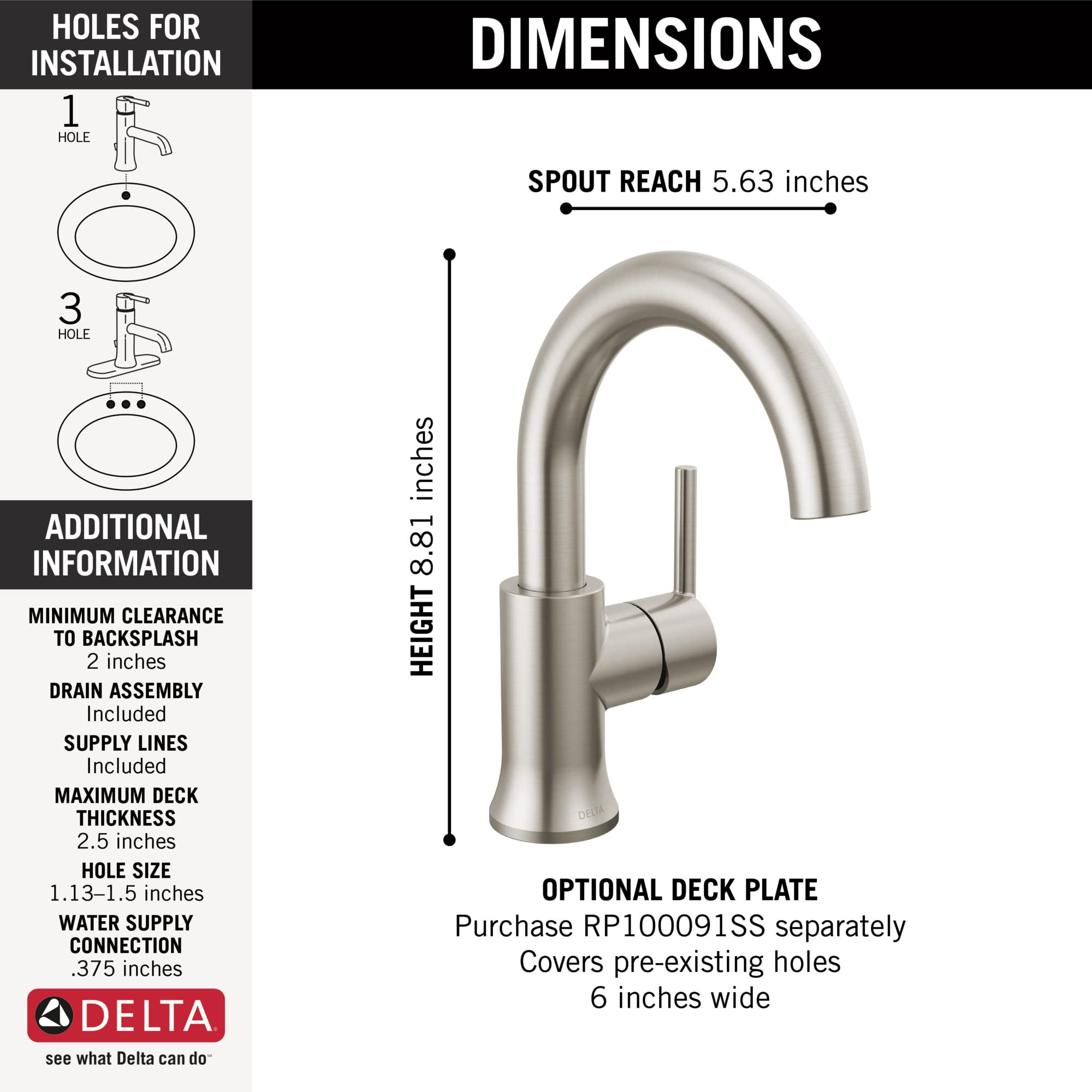 Open Box - Delta 559HAR-SS-DST - Bathroom Sink Faucets Faucet