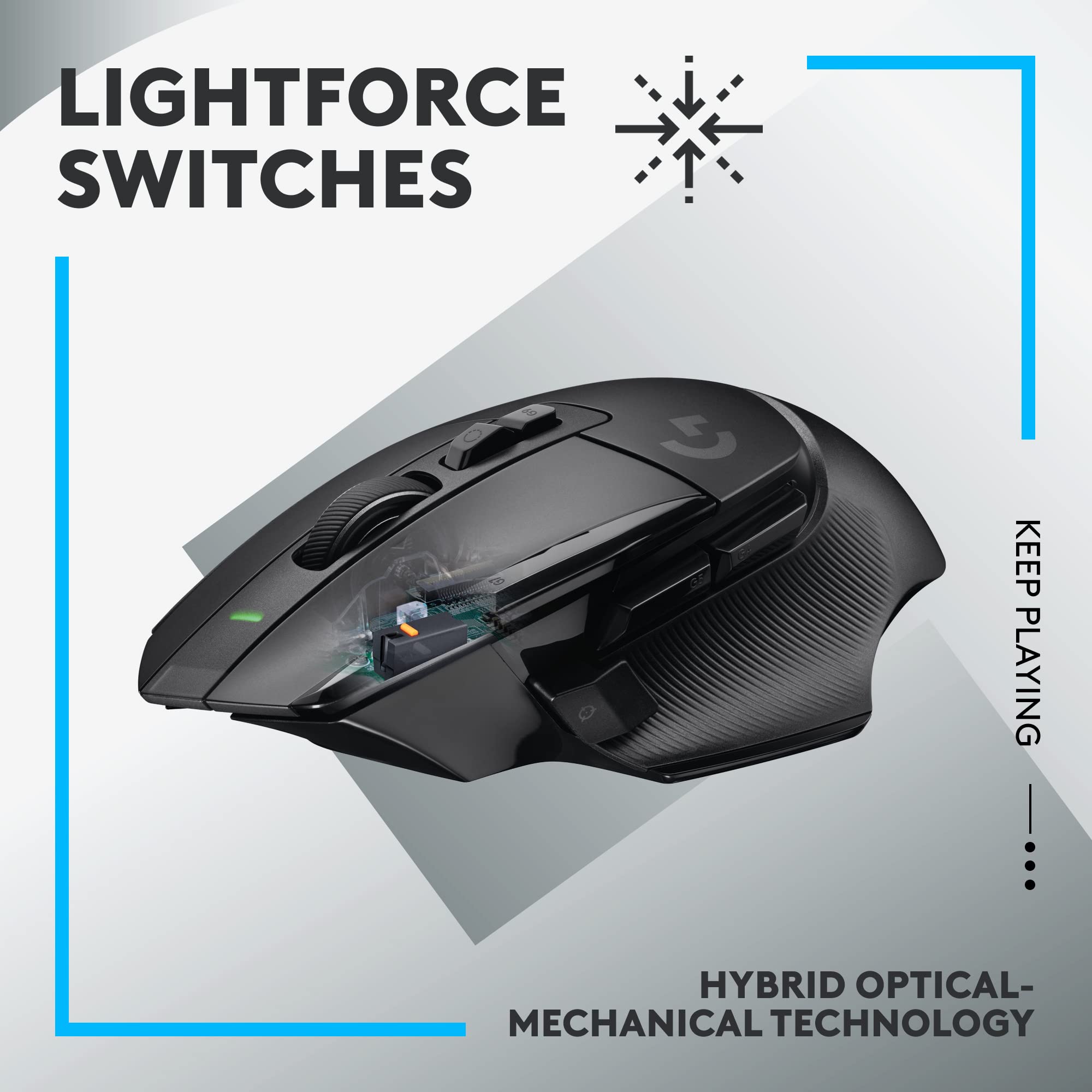 Open Box -  G502 X LIGHTSPEED Wireless Gaming Mouse-BLACK/CORE-2.4GHZ-#215 910-006178