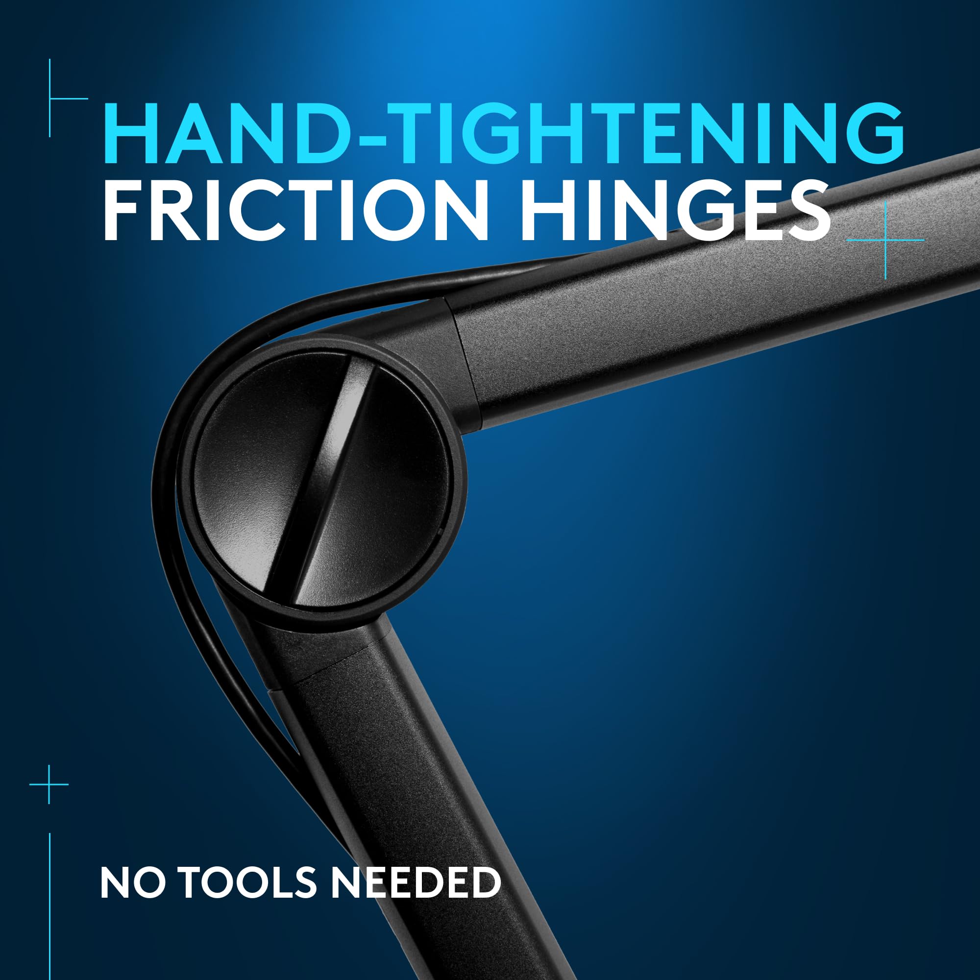 Refurbished - Logitech G Compass Premium Broadcast Boom Arm - Internal Springs, Desktop Clamp & Cable Management (Black)