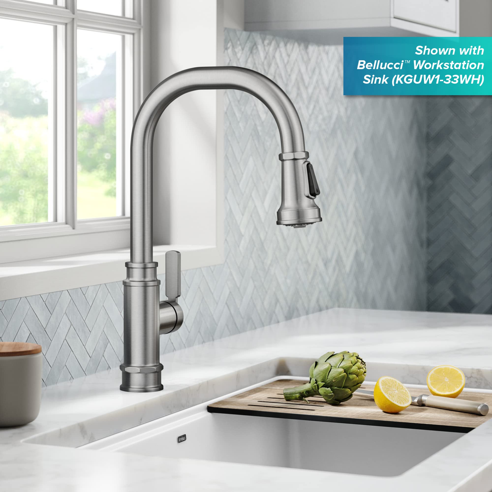 Open Box - Kraus KPF-4101SFS - Kitchen Faucet